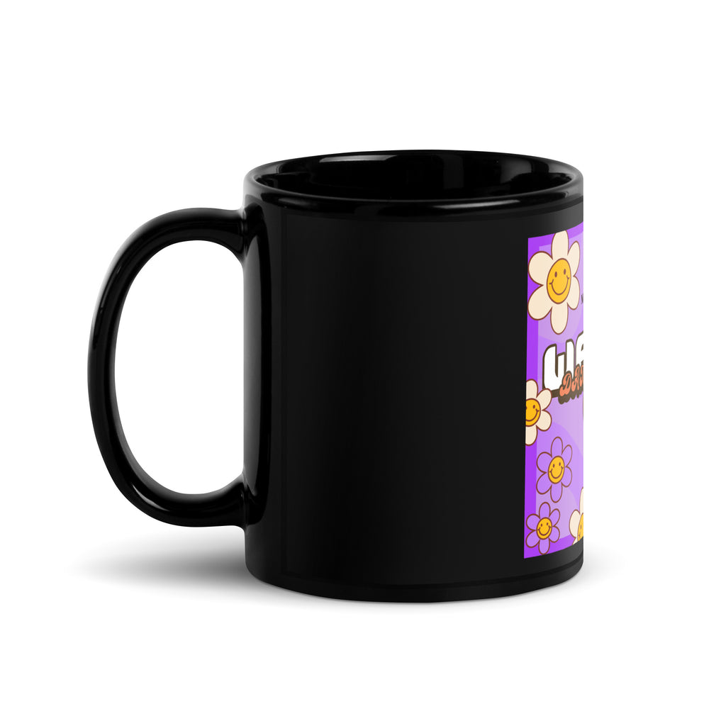 We Will Dance | Retro-Purple Style | Black Glossy Mug Jouparty