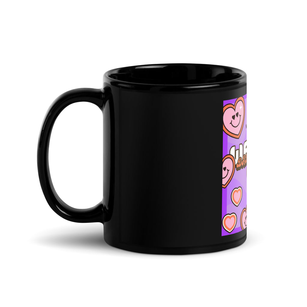 We Will Dance | Retro-Purple Style | Black Glossy Mug Jouparty