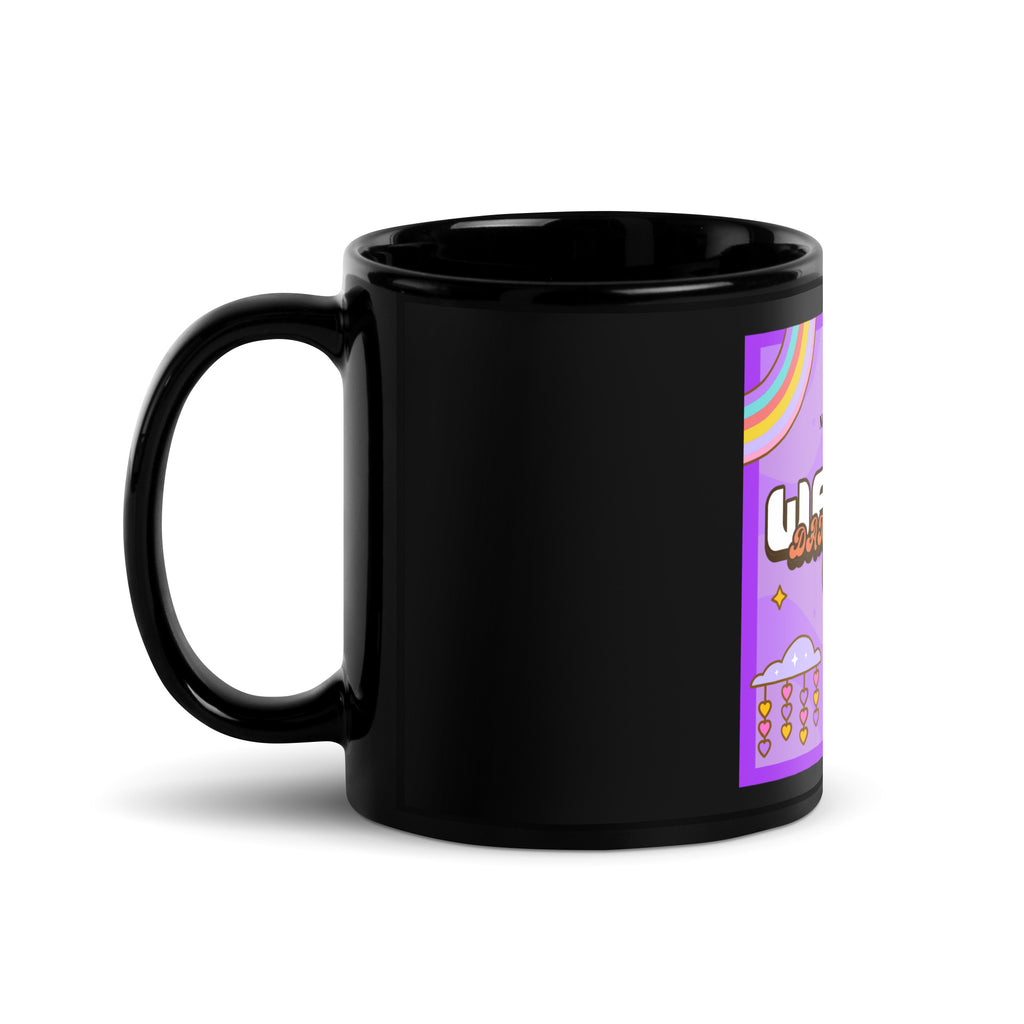 We Will Dance | Retro-Purple Style | Black Glossy Mug