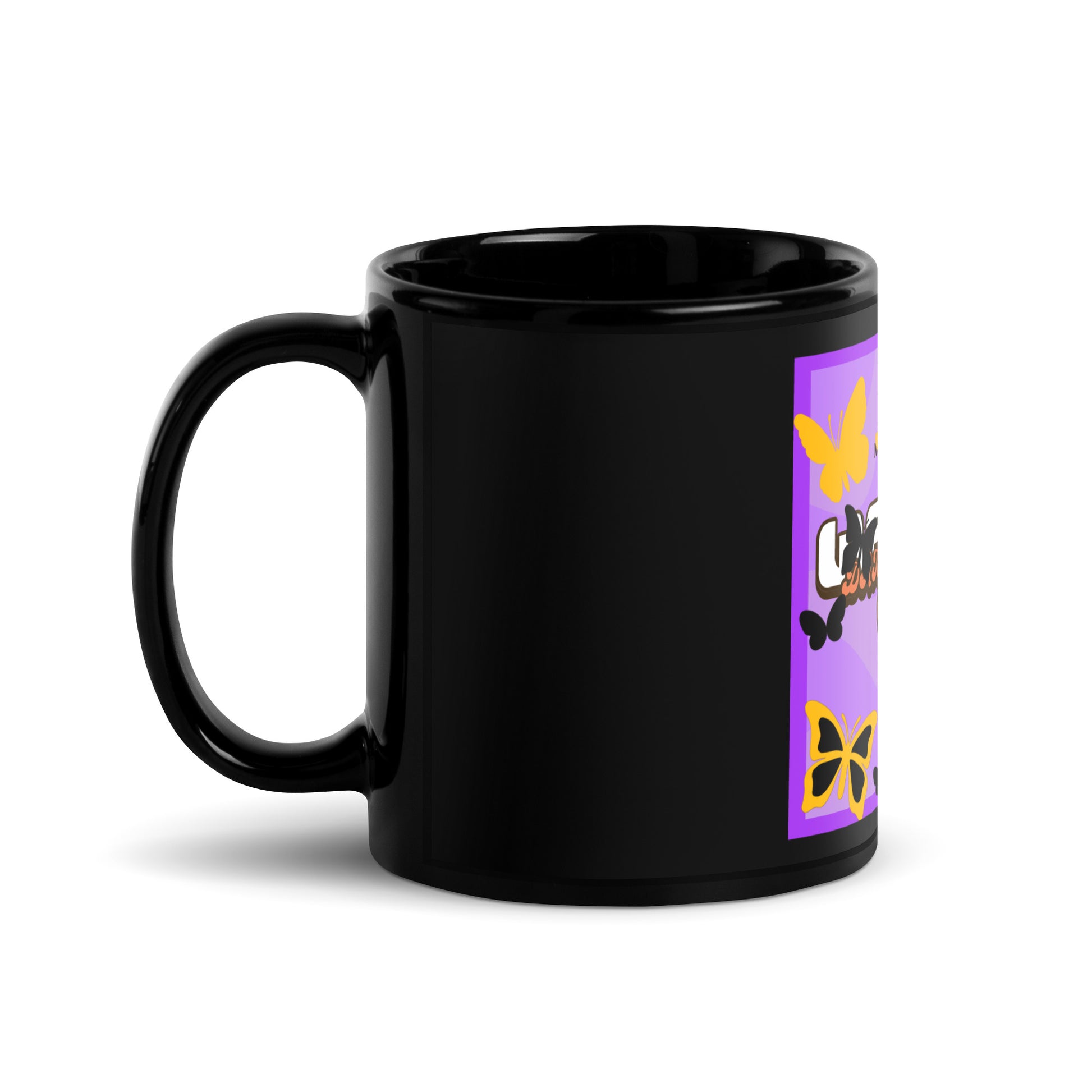 We Will Dance | Retro-Purple Style | Black Glossy Mug Jouparty
