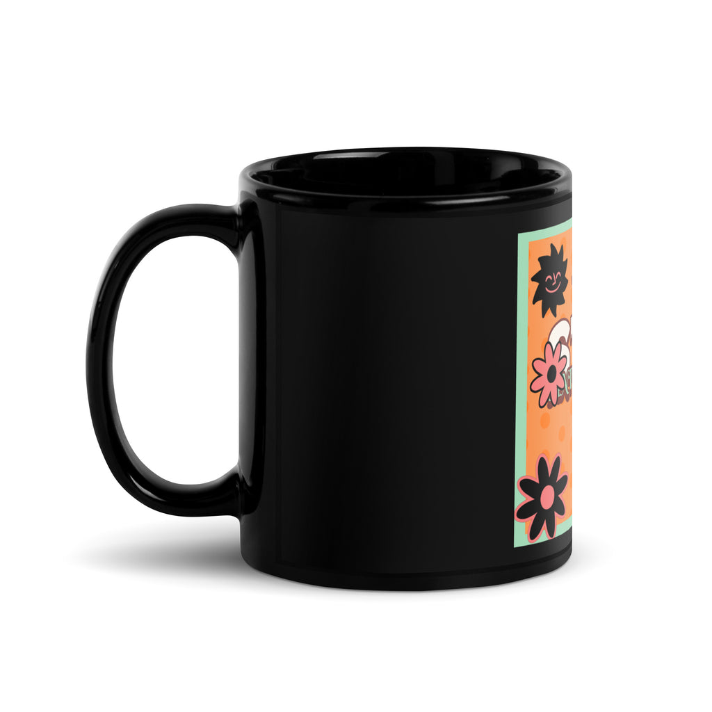 Antisemitism | Retro-Orange Style | Black Glossy Mug Jouparty