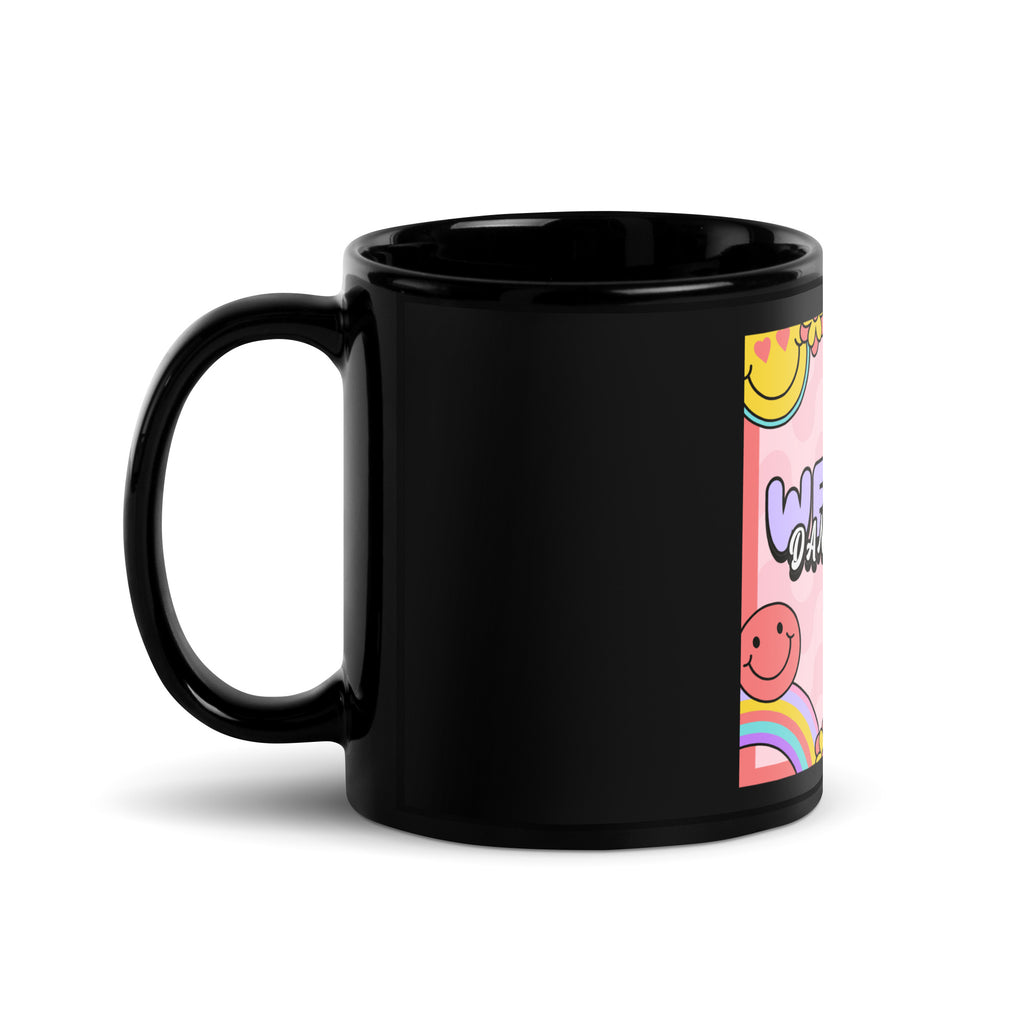 We Will Dance | Retro-Pink Style | Black Glossy Mug Jouparty