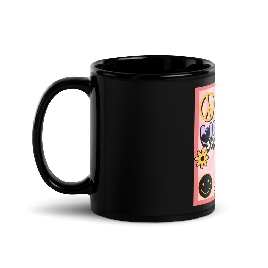 We Will Dance | Retro-Pink Style | Black Glossy Mug Jouparty