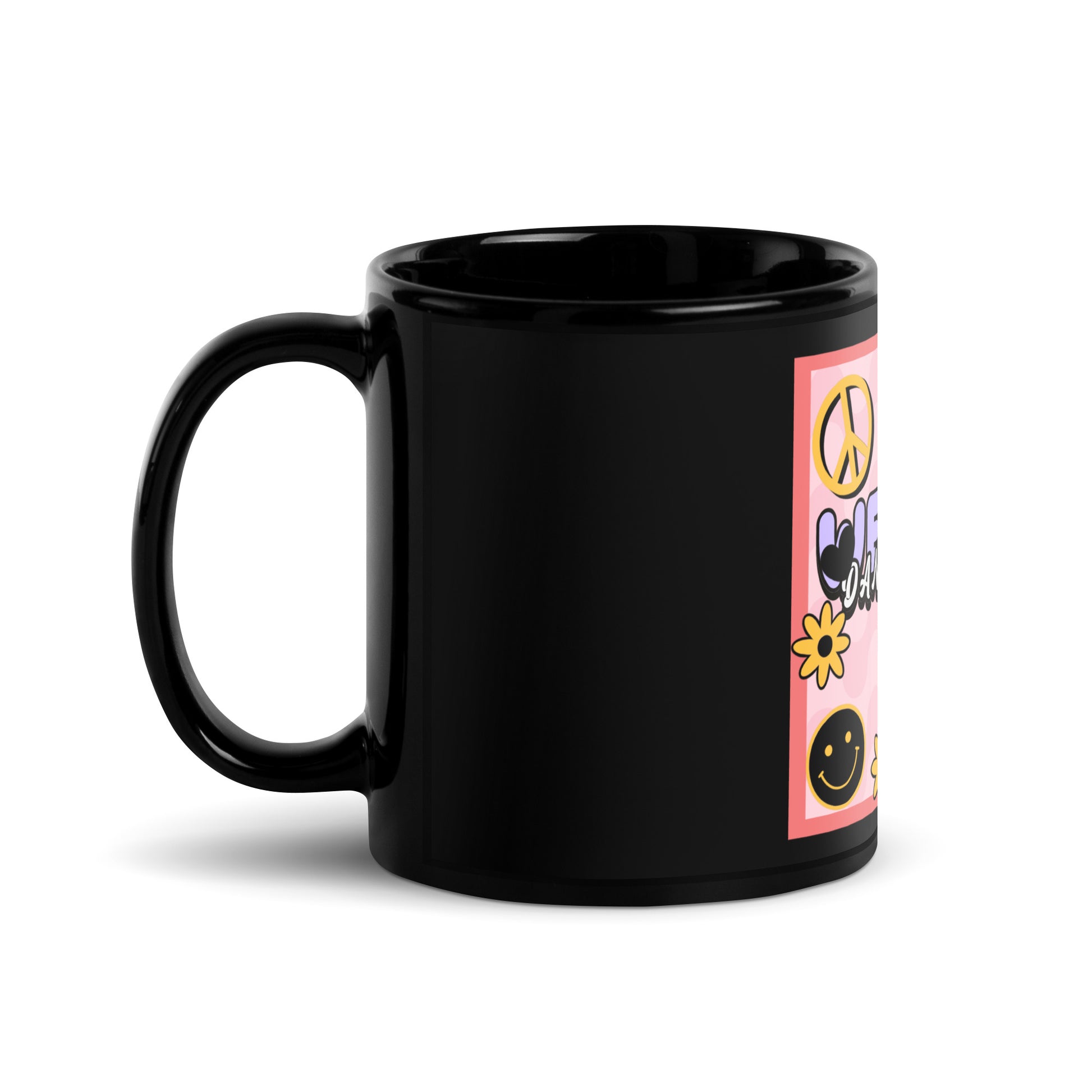 We Will Dance | Retro-Pink Style | Black Glossy Mug Jouparty