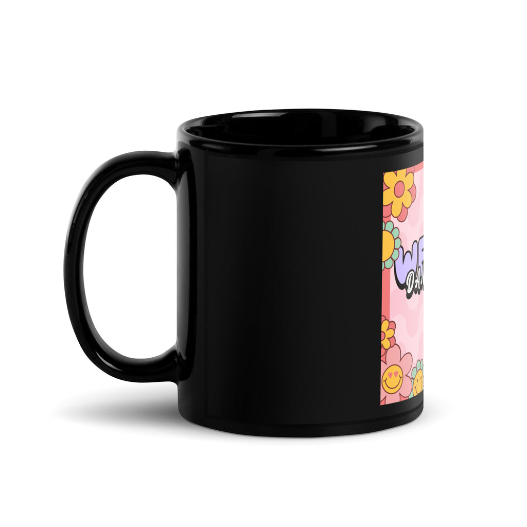 We Will Dance | Retro-Pink Style | Black Glossy Mug Jouparty