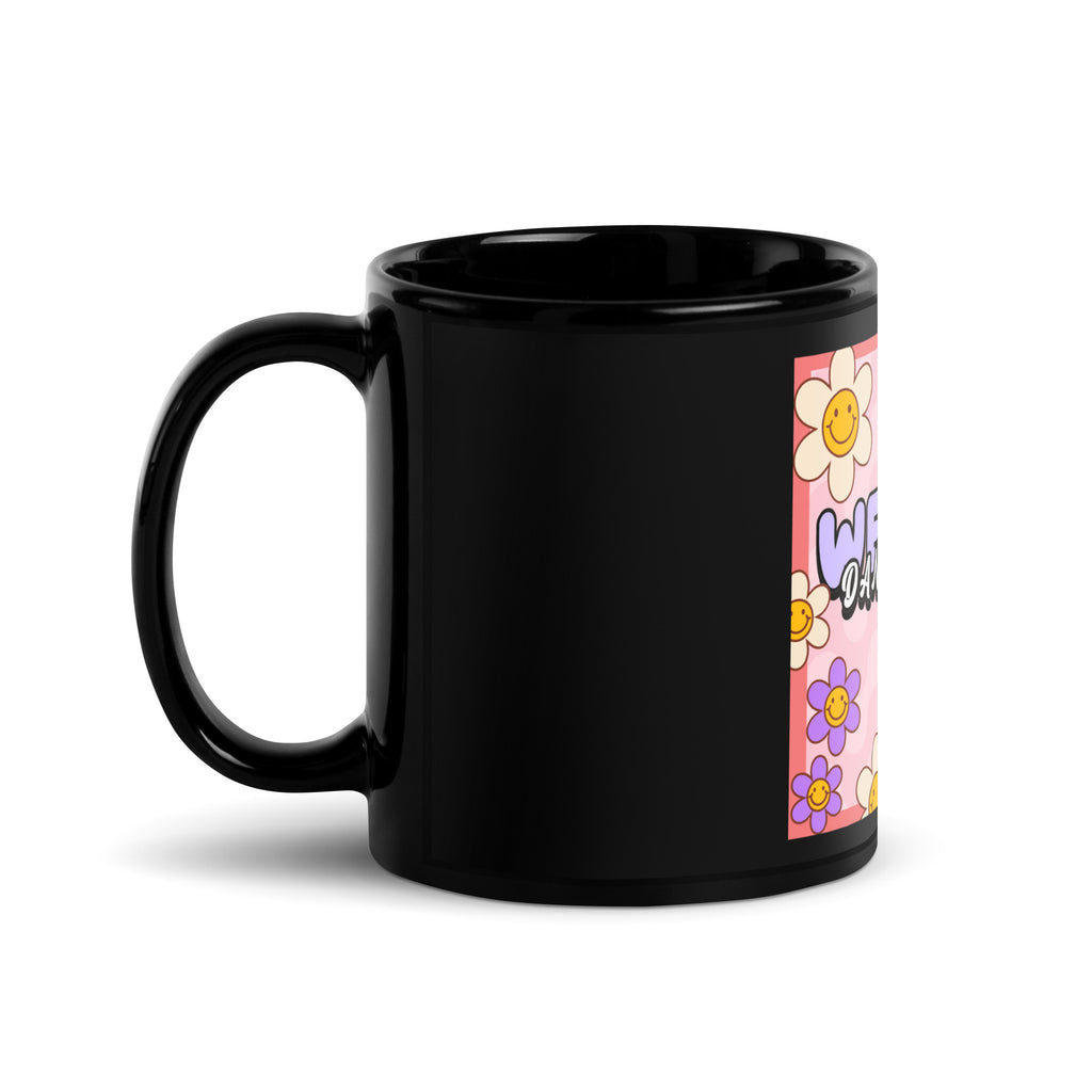 We Will Dance | Retro-Pink Style | Black Glossy Mug Jouparty