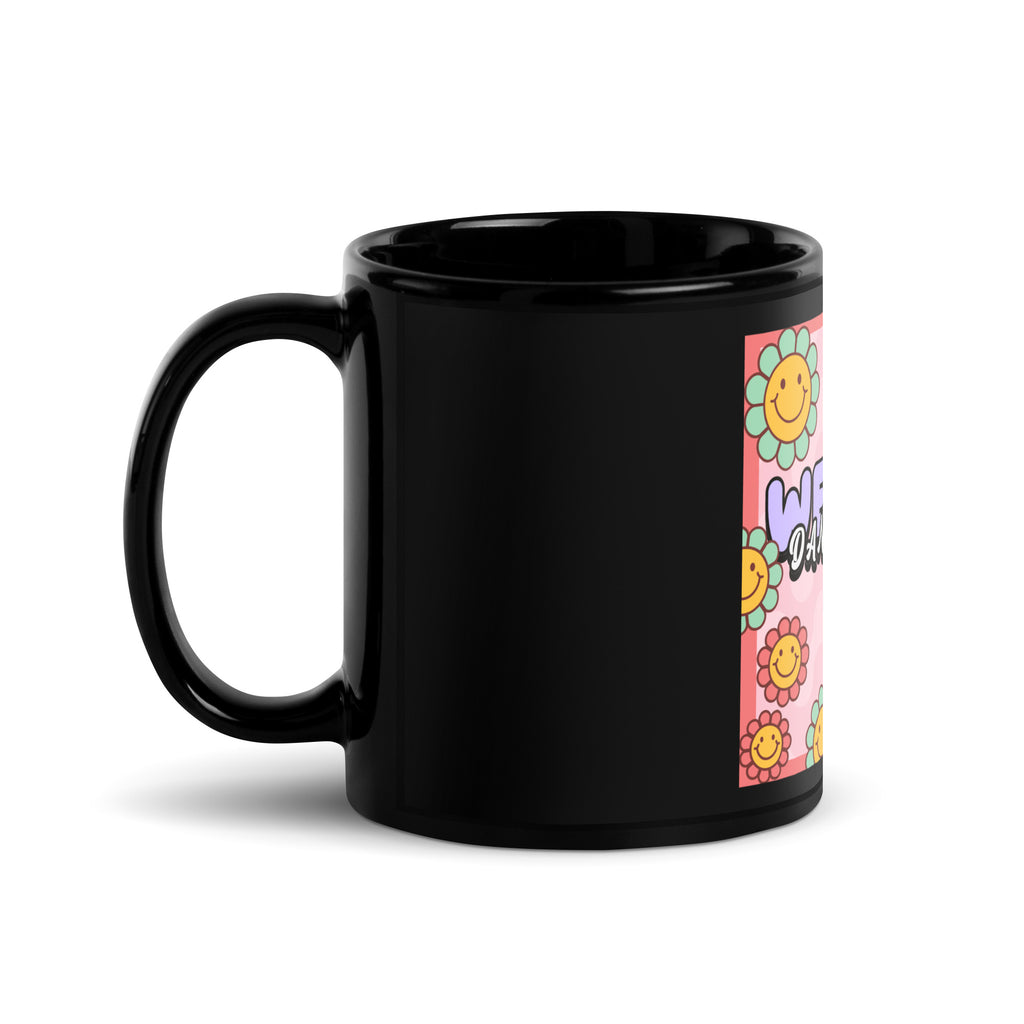 We Will Dance | Retro-Pink Style | Black Glossy Mug Jouparty