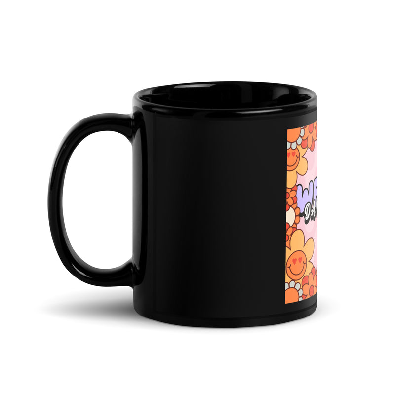 We Will Dance | Retro-Pink Style | Black Glossy Mug