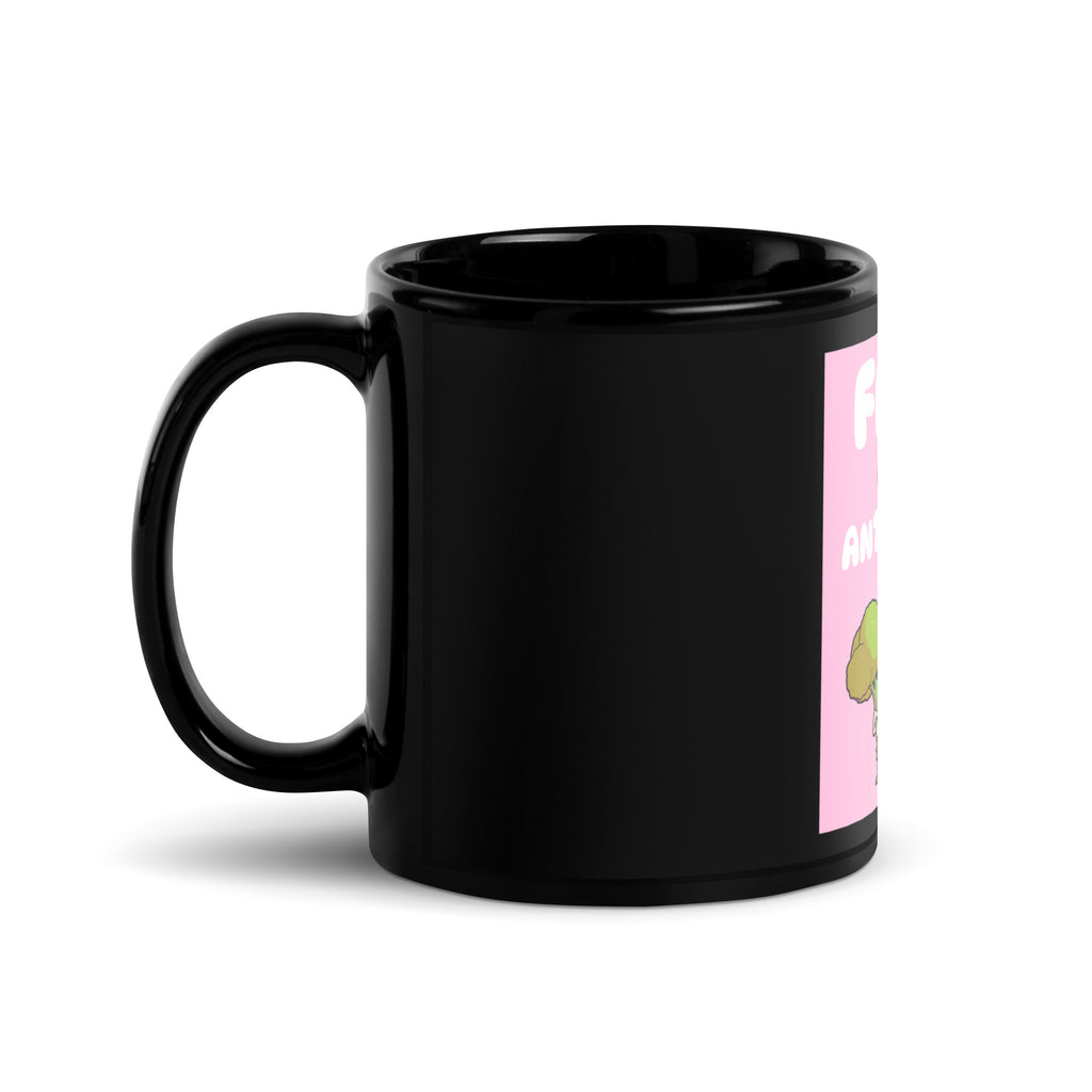 Fries Over Antisemites | Black Glossy Mug