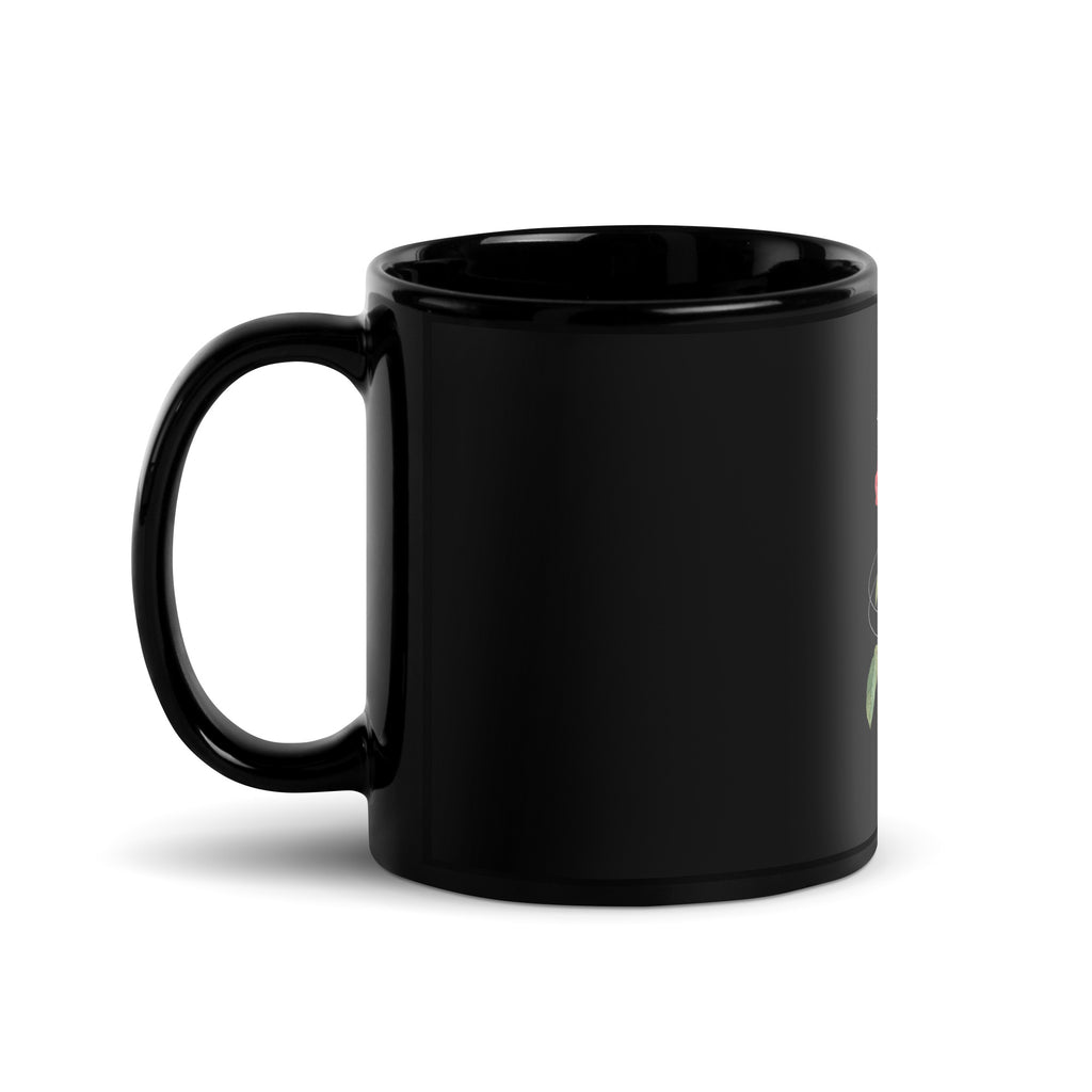 Stop Antisemitism | Plants & Flowers Edition | Black Glossy Mug