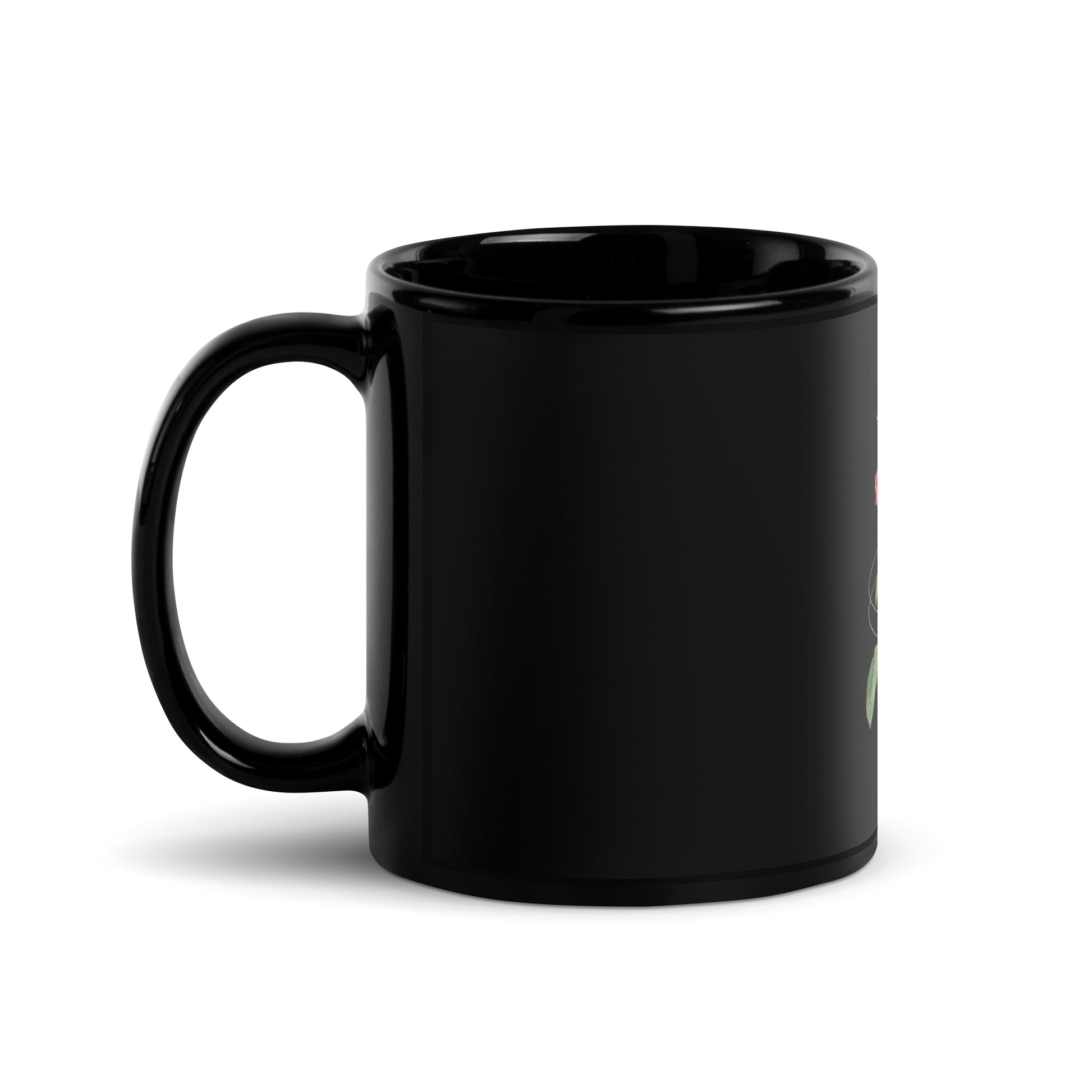 Stop Antisemitism | Plants & Flowers Edition | Black Glossy Mug