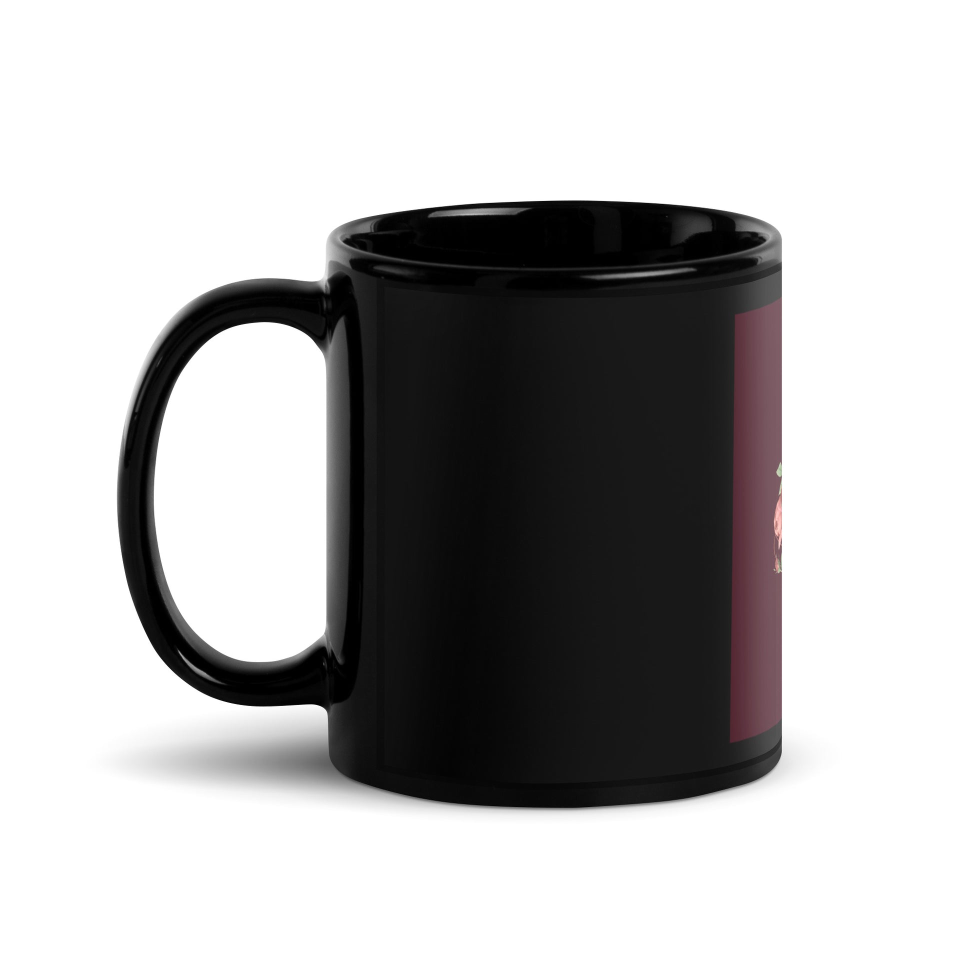 Stop Antisemitism | Plants & Flowers Edition | Black Glossy Mug