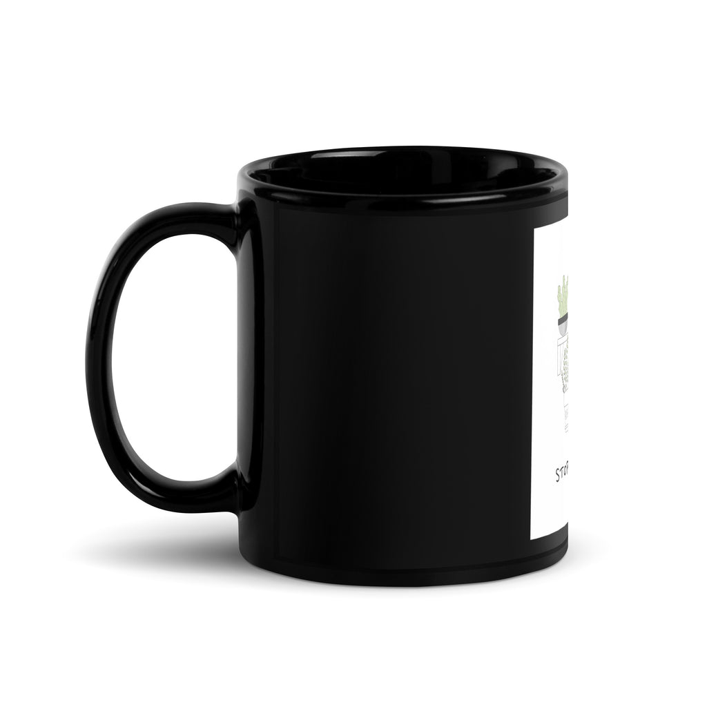 Stop Antisemitism | Plants & Flowers Edition | Black Glossy Mug