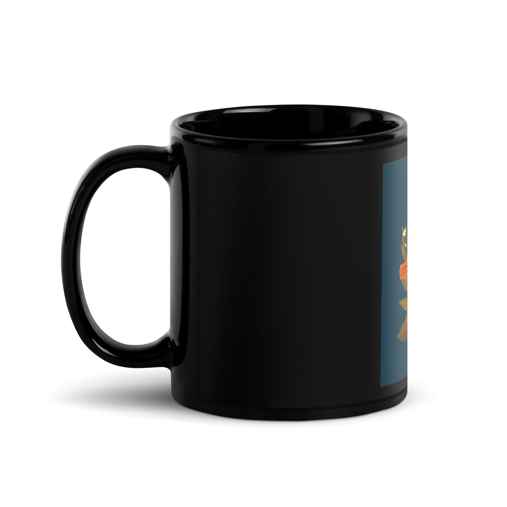 Stop Antisemitism | Plants & Flowers Edition | Black Glossy Mug