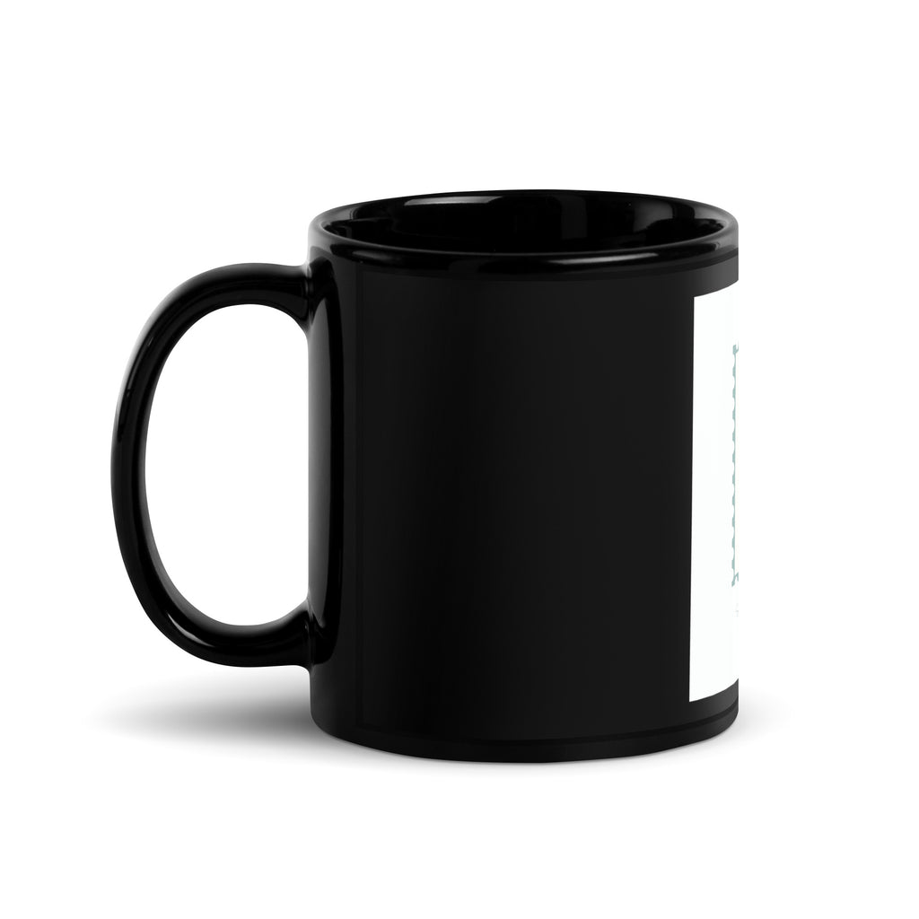 Stop Antisemitism | Plants & Flowers Edition | Black Glossy Mug
