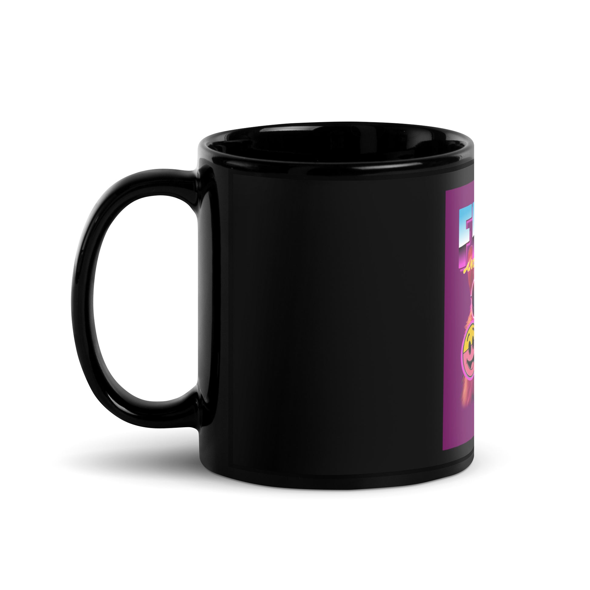 Retro Neon Animal | Fight Antisemitism | Black Glossy Mug