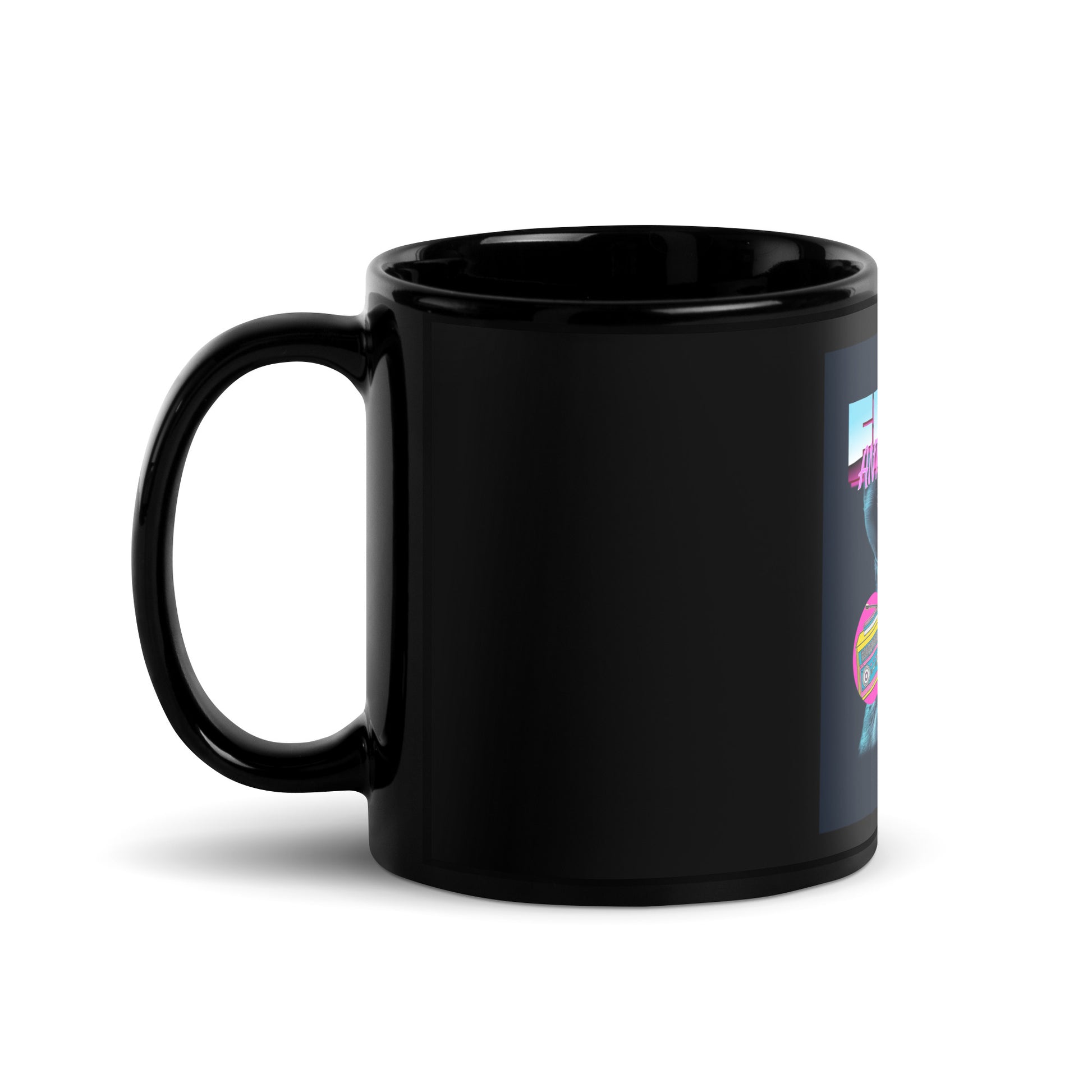 Retro Neon Animal | Fight Antisemitism | Black Glossy Mug