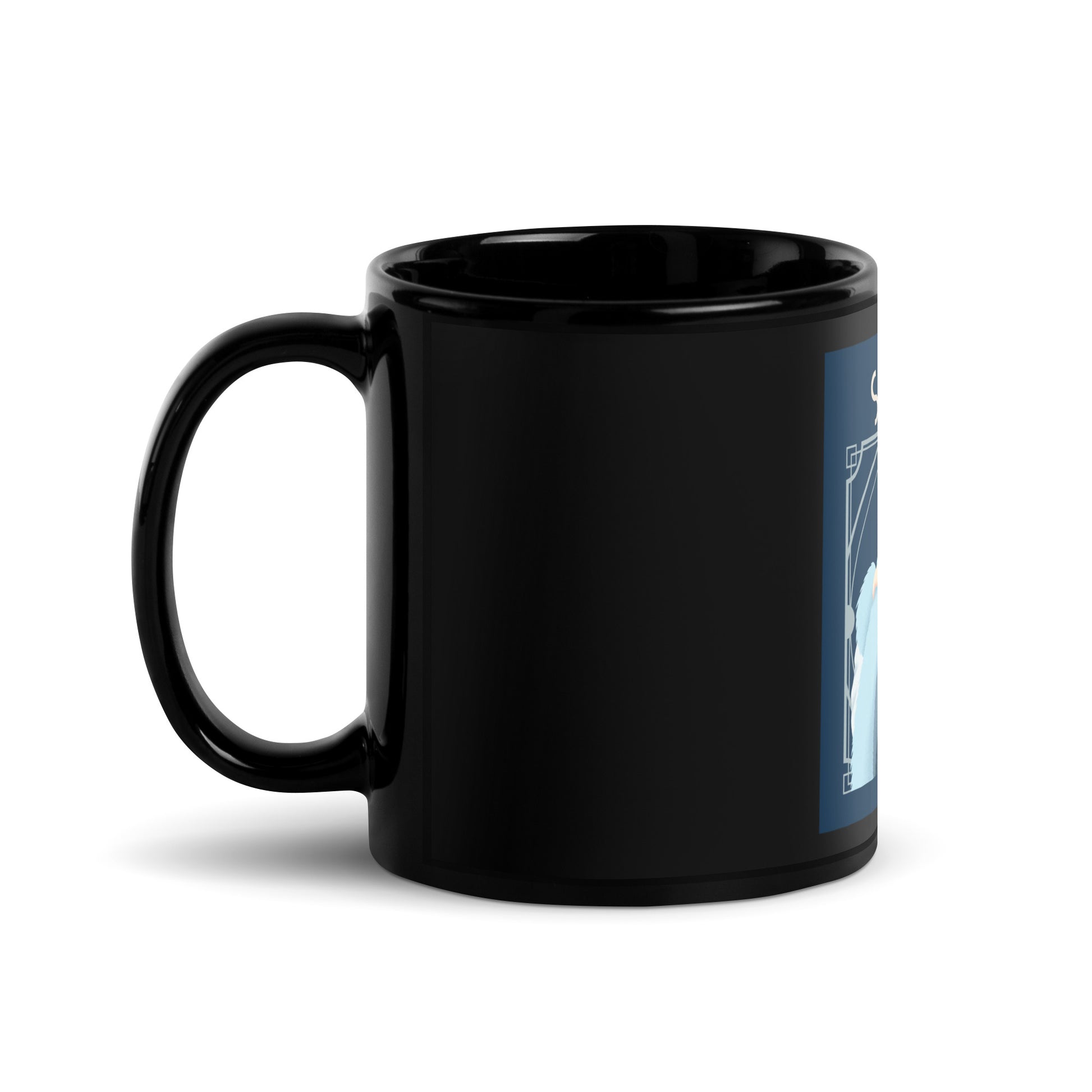 Art Deco Love Story | No Antisemitism | Black Glossy Mug