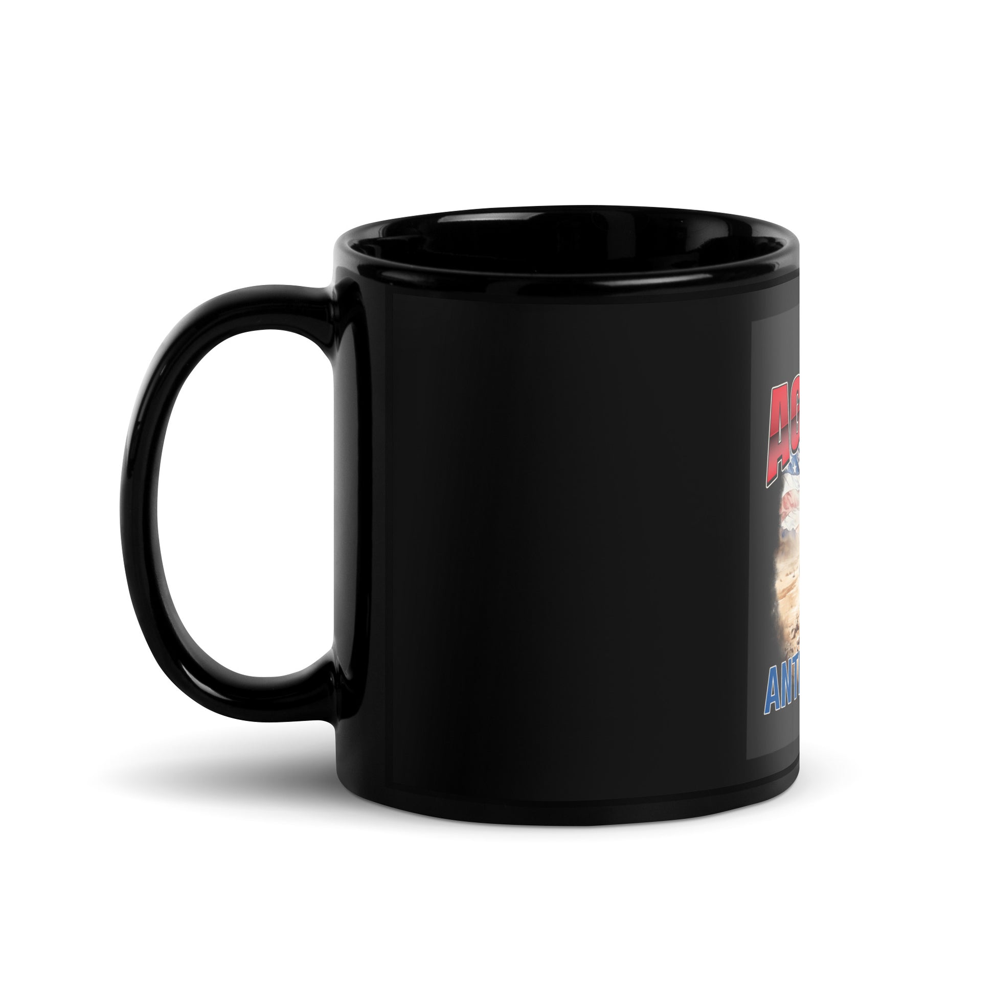 USA Edition | United Against Antisemitism | Black Glossy Mug