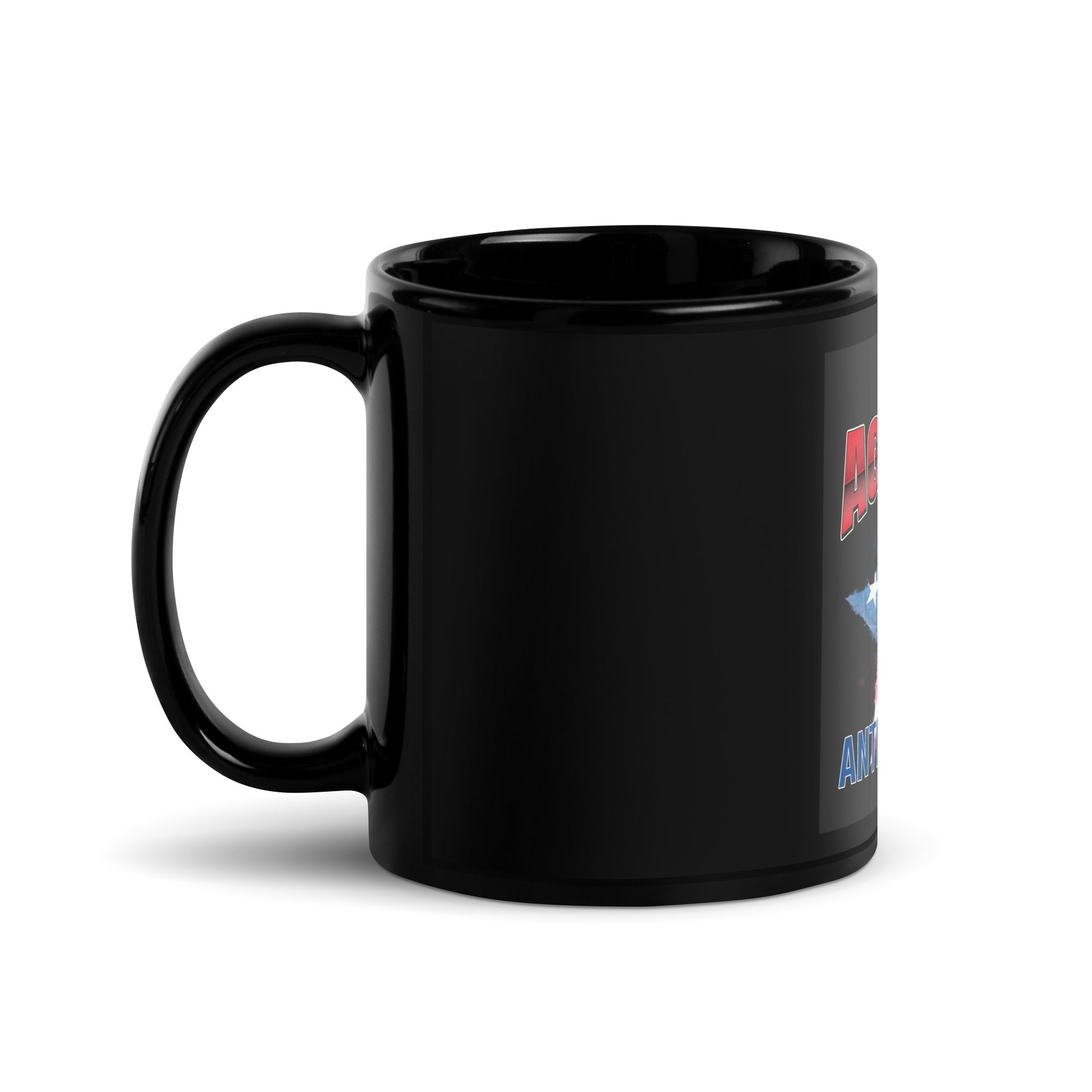 USA Edition | United Against Antisemitism | Black Glossy Mug