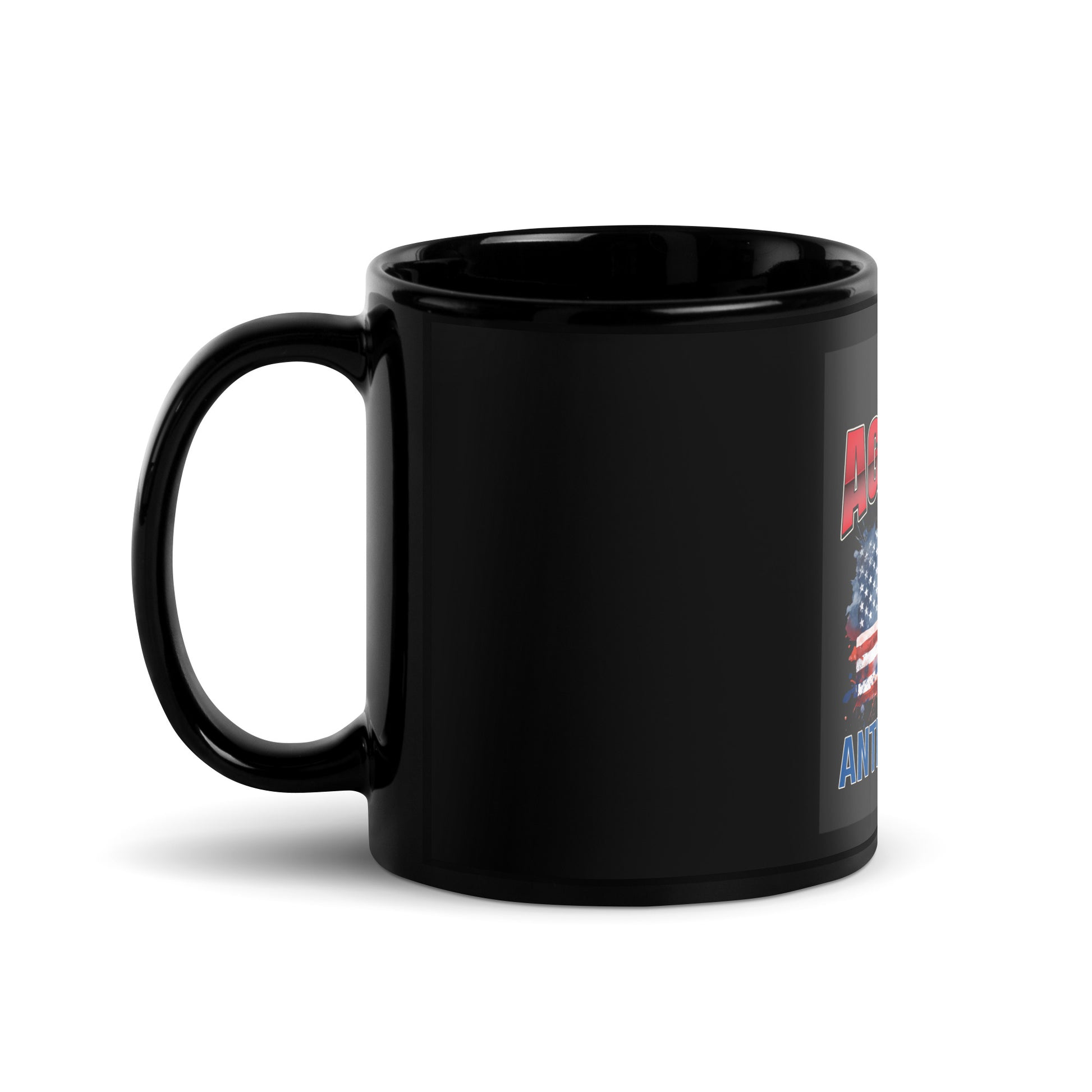 USA Edition | United Against Antisemitism | Black Glossy Mug