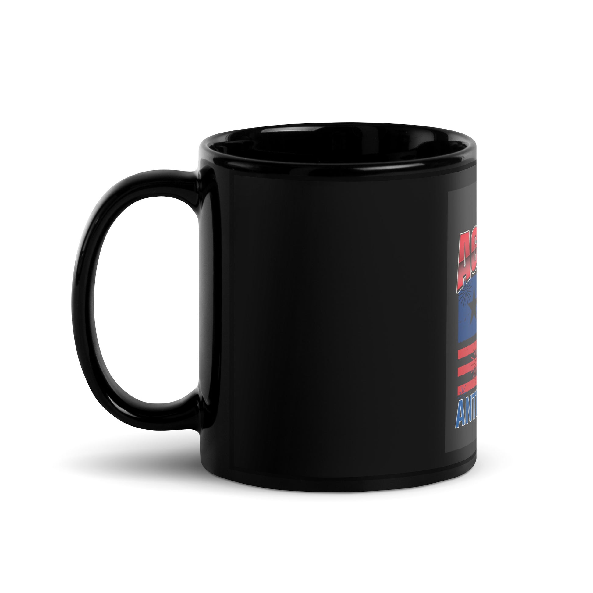 USA Edition | United Against Antisemitism | Black Glossy Mug