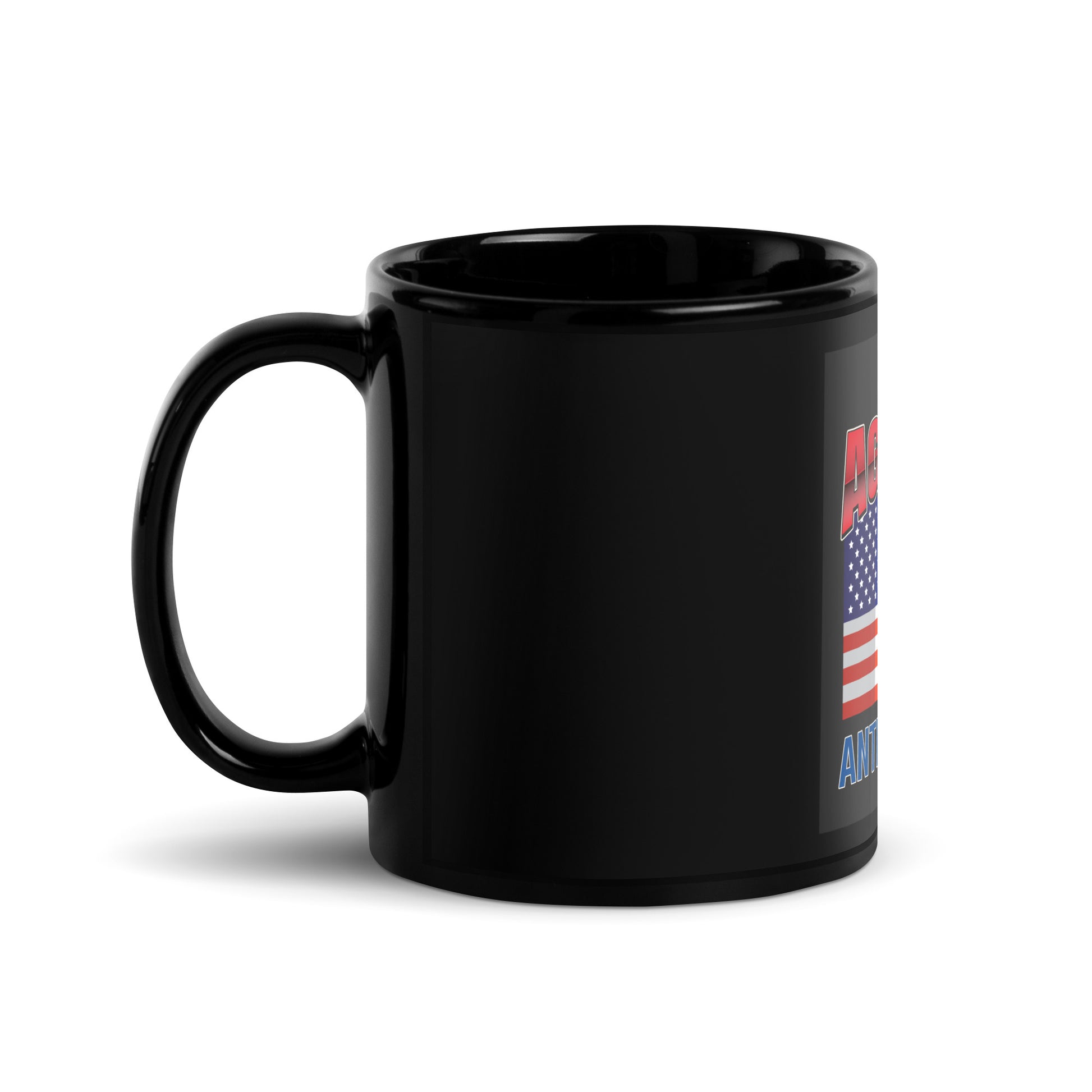 USA Edition | United Against Antisemitism | Black Glossy Mug