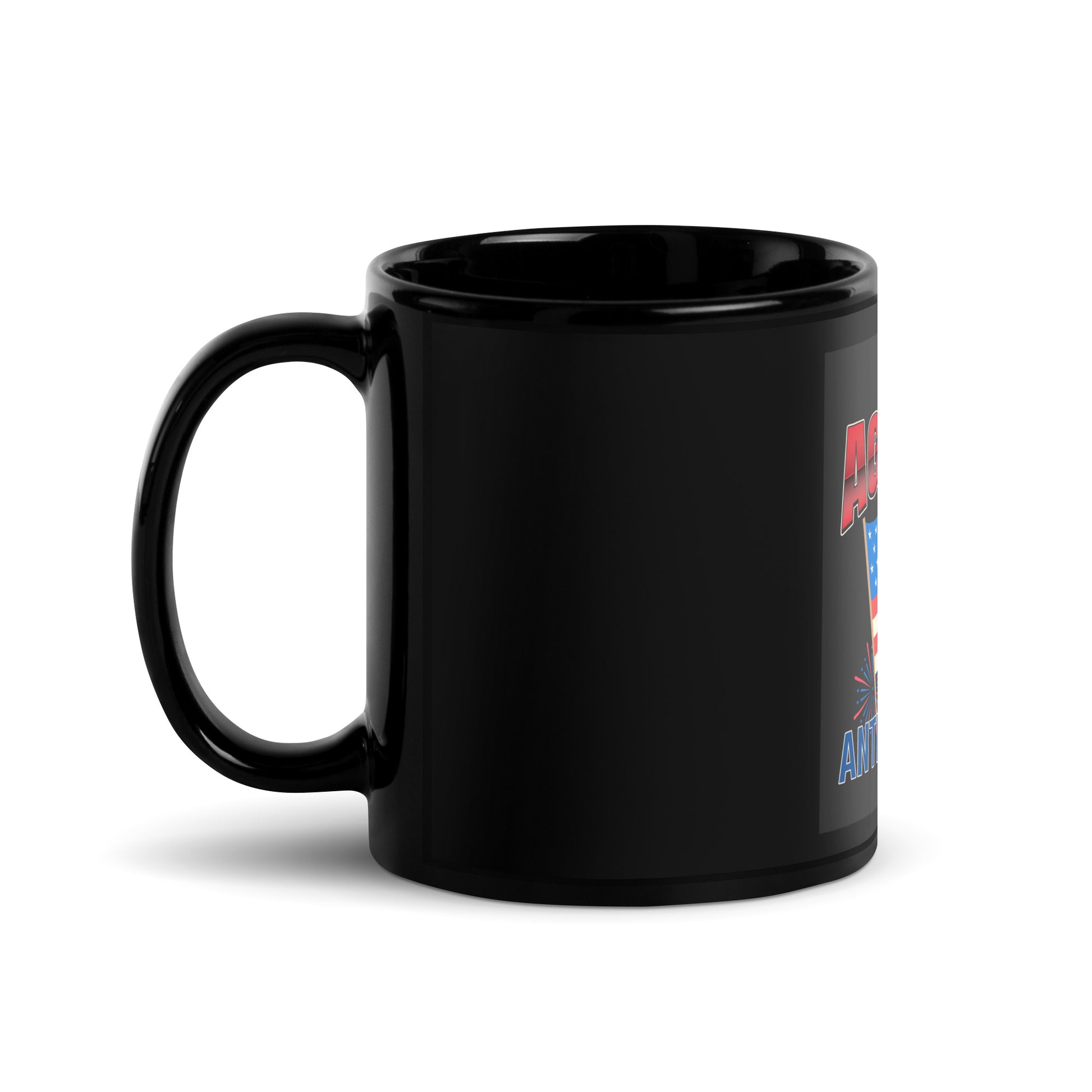 USA Edition | United Against Antisemitism | Black Glossy Mug