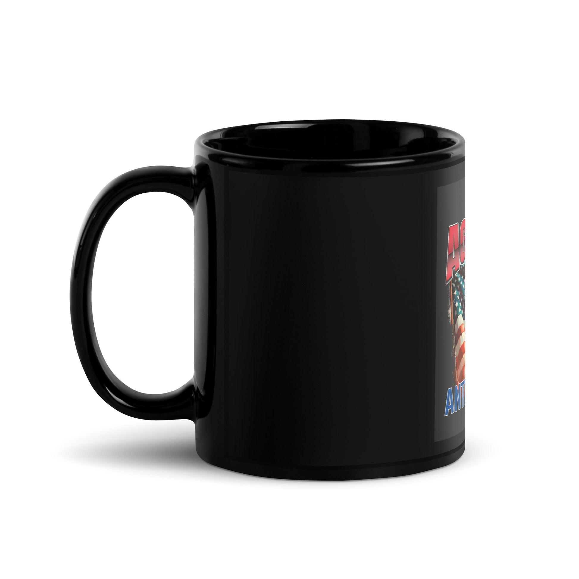 USA Edition | United Against Antisemitism | Black Glossy Mug