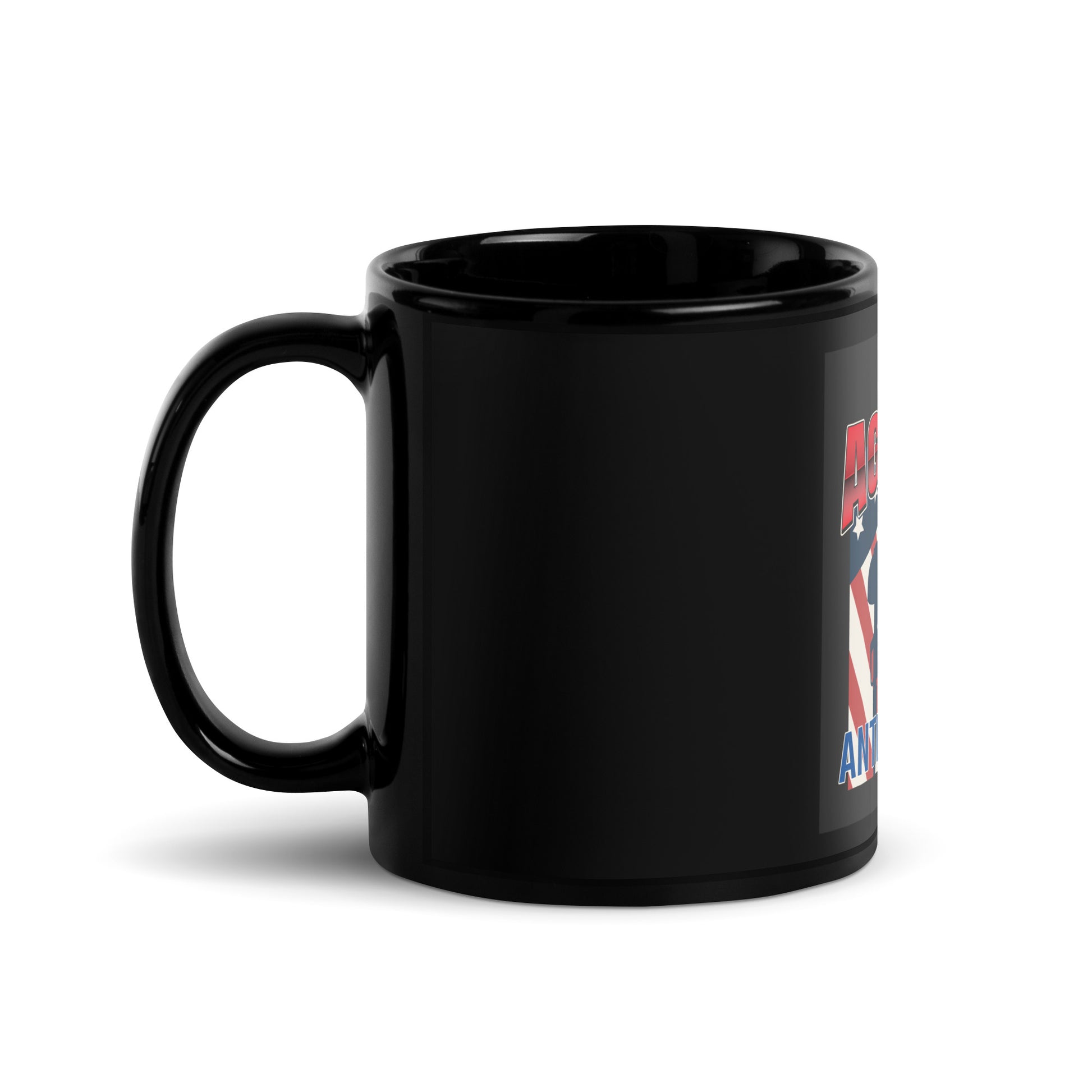 USA Edition | United Against Antisemitism | Black Glossy Mug