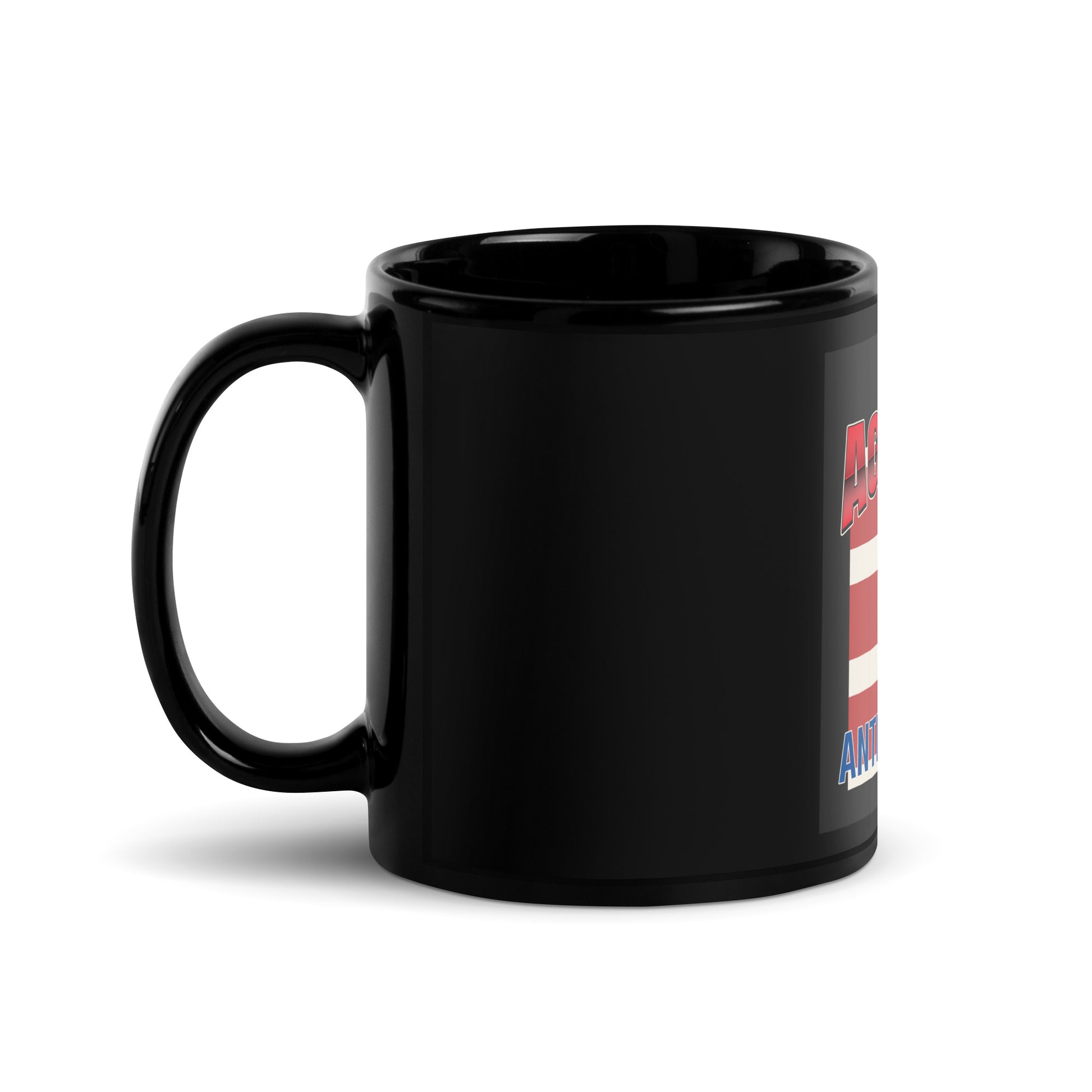 USA Edition | United Against Antisemitism | Black Glossy Mug