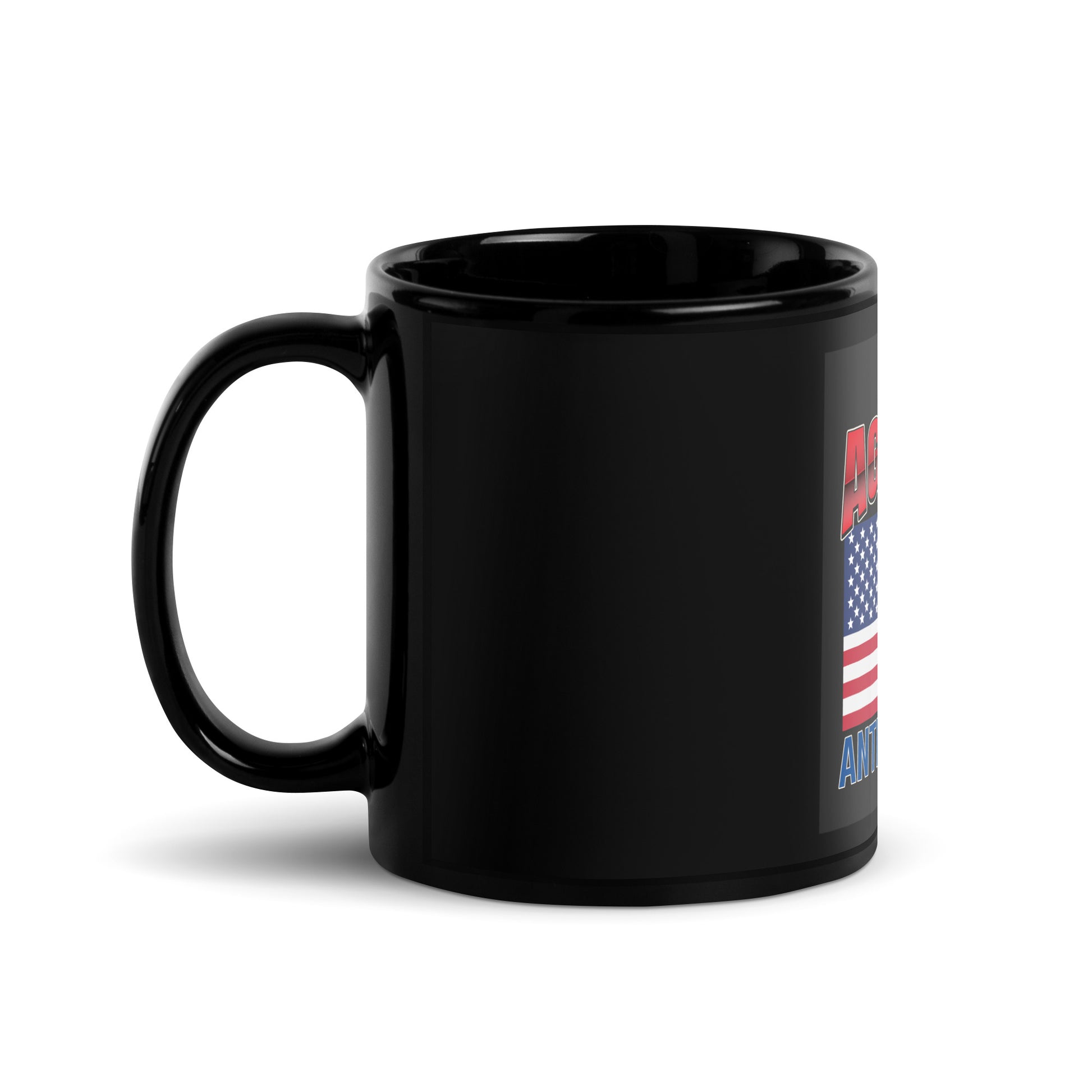 USA Edition | United Against Antisemitism | Black Glossy Mug