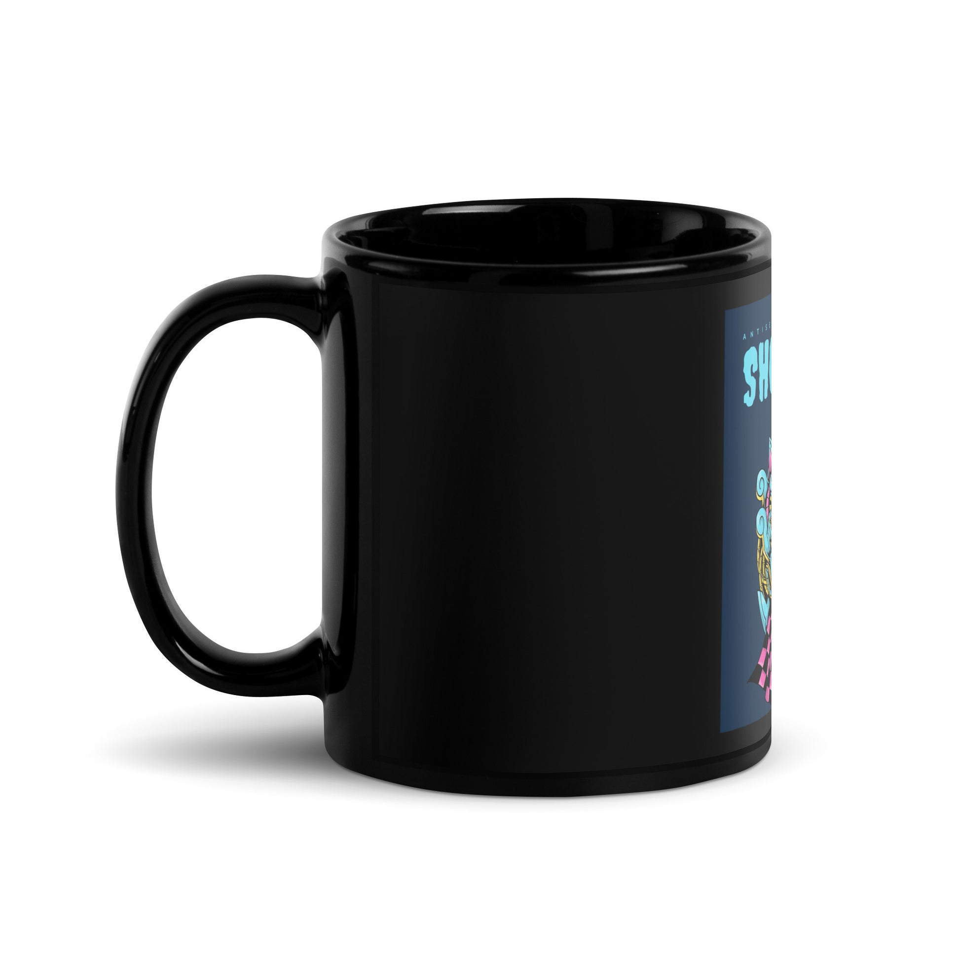 Show Face | Antisemitism Can't Hide | Black Glossy Mug