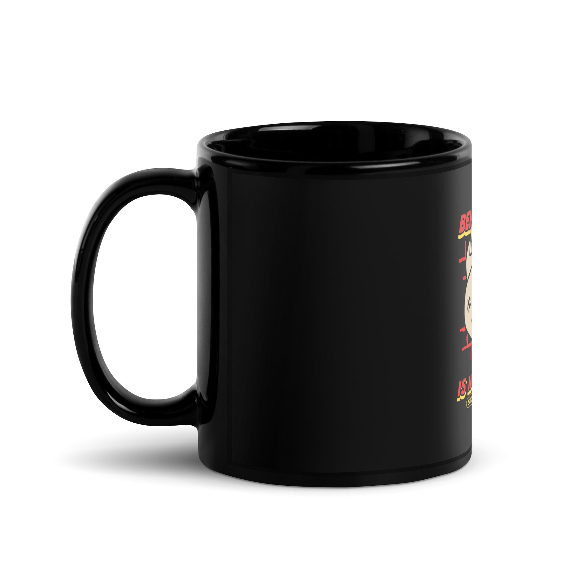 Streetart Graffiti Cartoon | Antisemitism | Black Glossy Mug