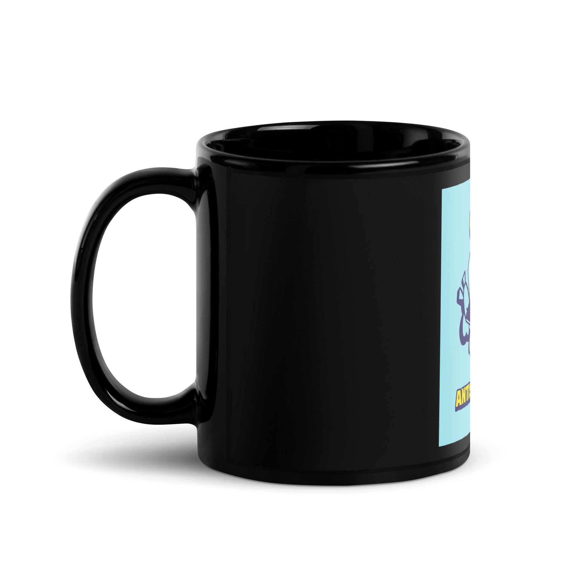 Streetart Graffiti Cartoon | Antisemitism | Black Glossy Mug