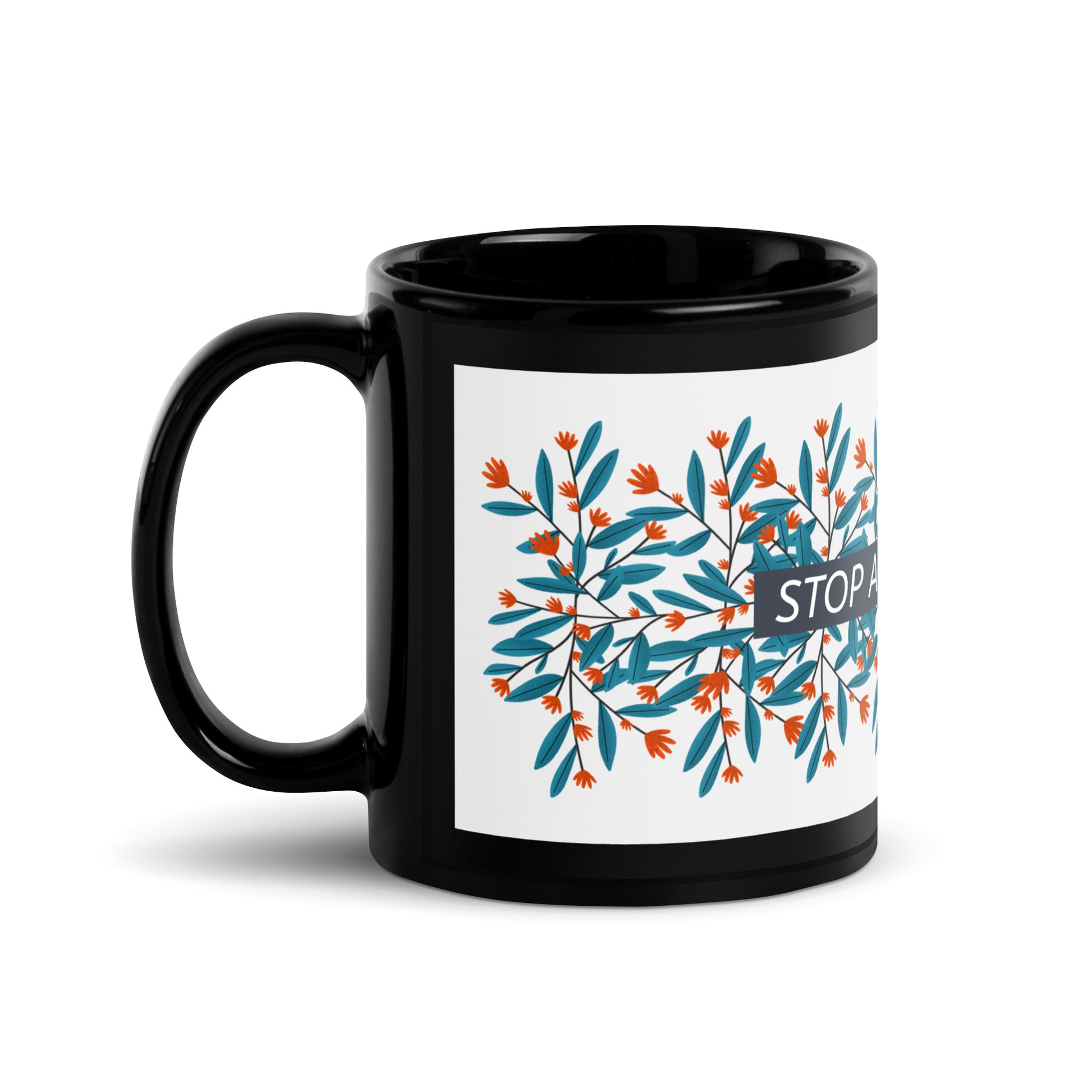 Flower Anthem | Antisemitism | Black Glossy Mug