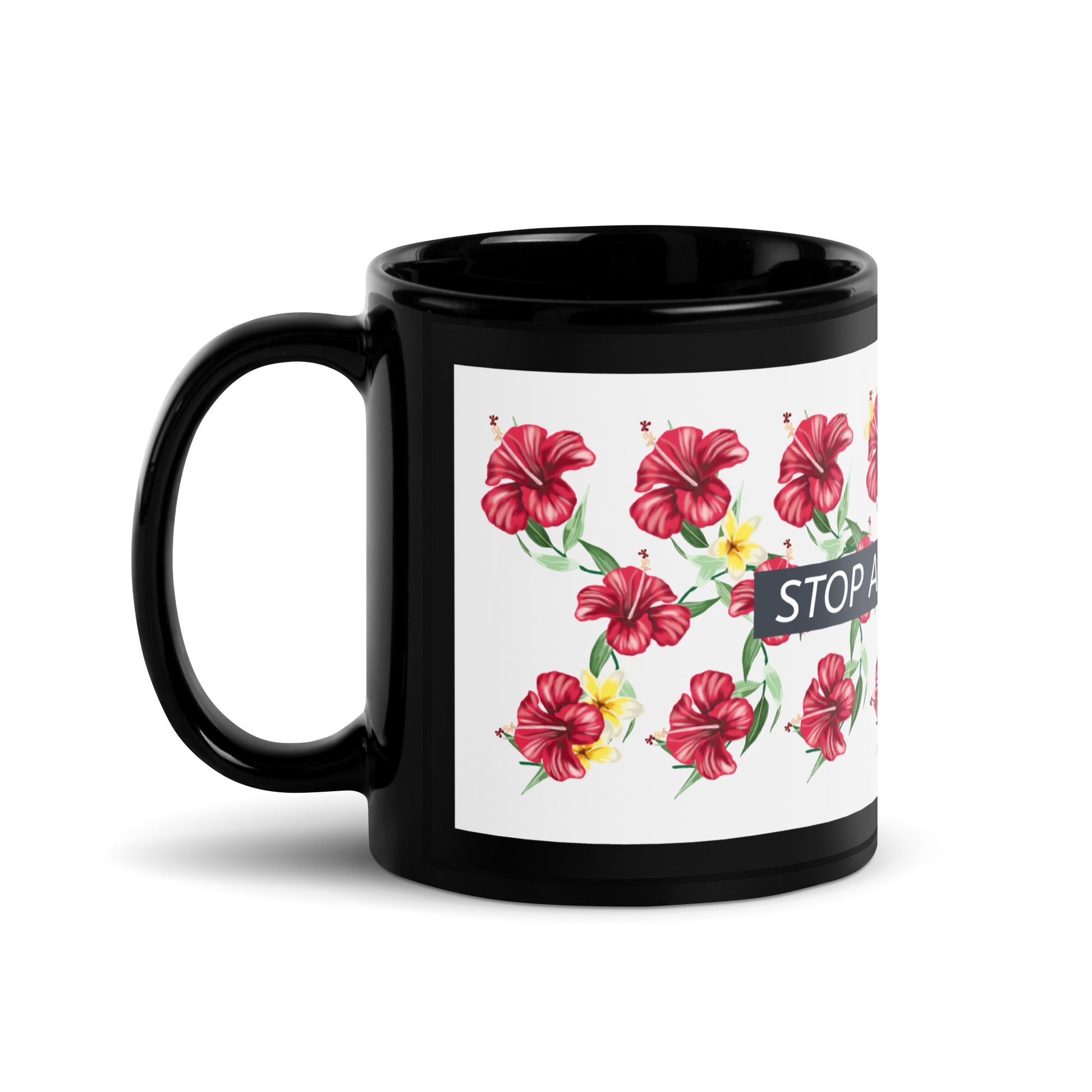 Flower Anthem | Antisemitism | Black Glossy Mug