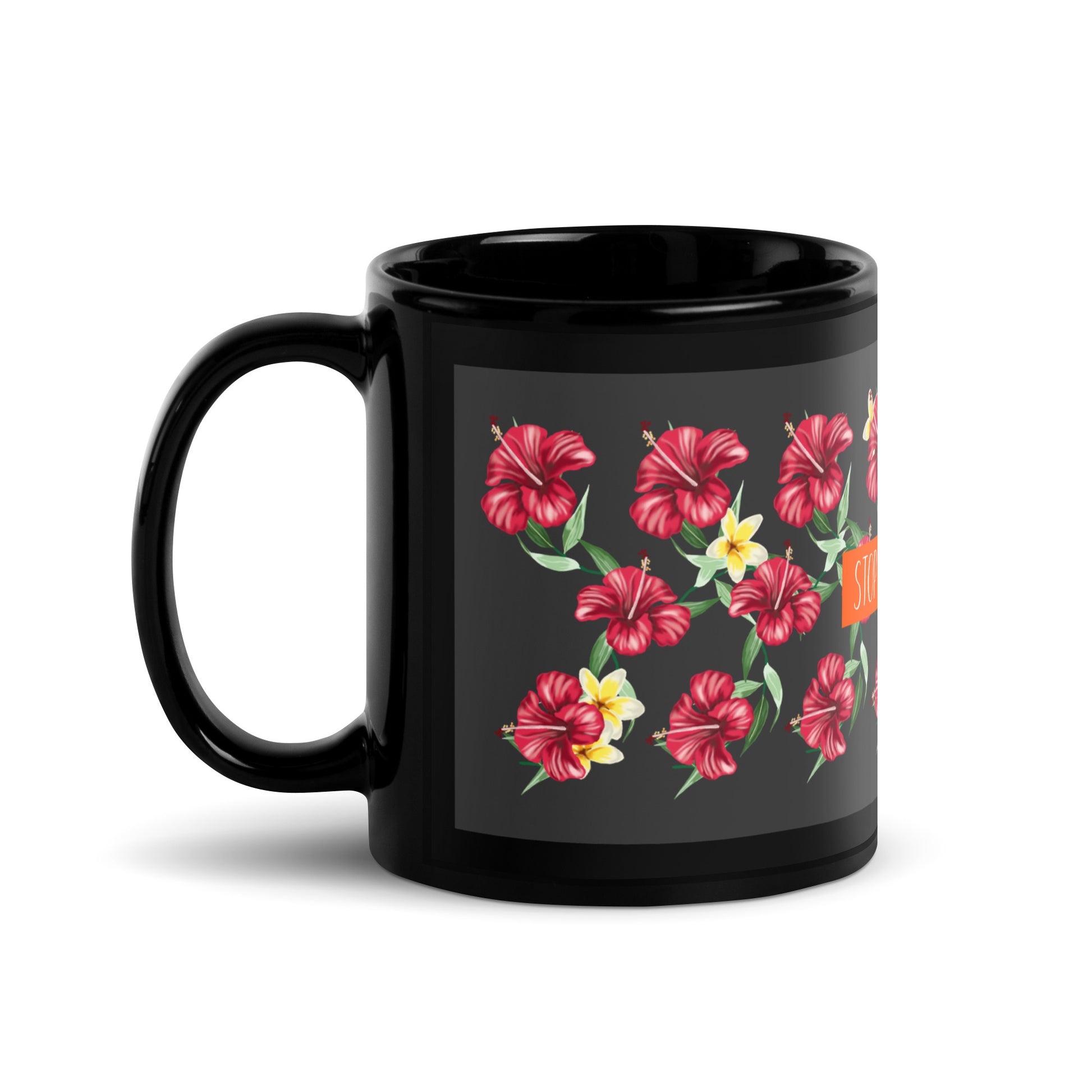 Flower Anthem | Antisemitism | Black Glossy Mug