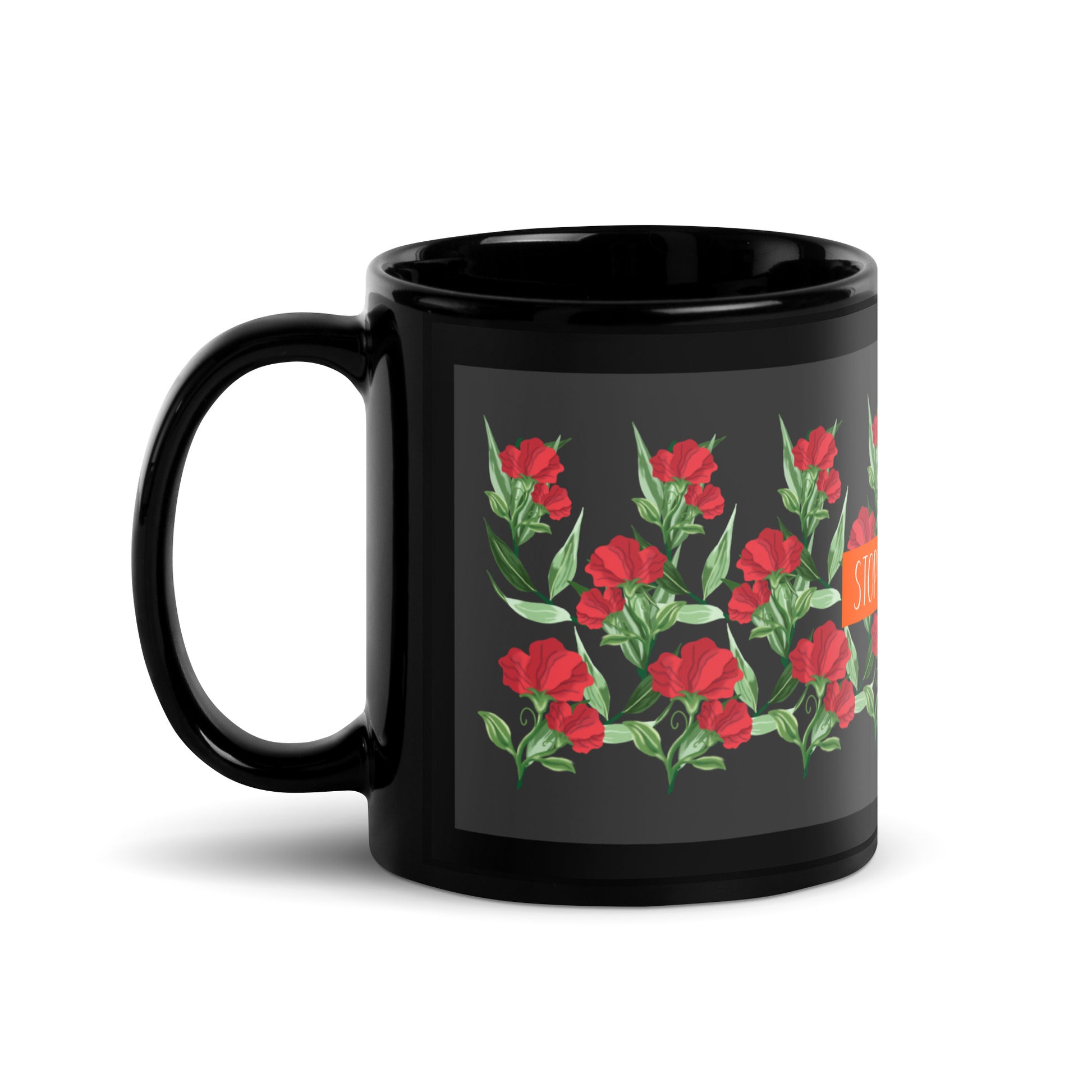 Flower Anthem | Antisemitism | Black Glossy Mug