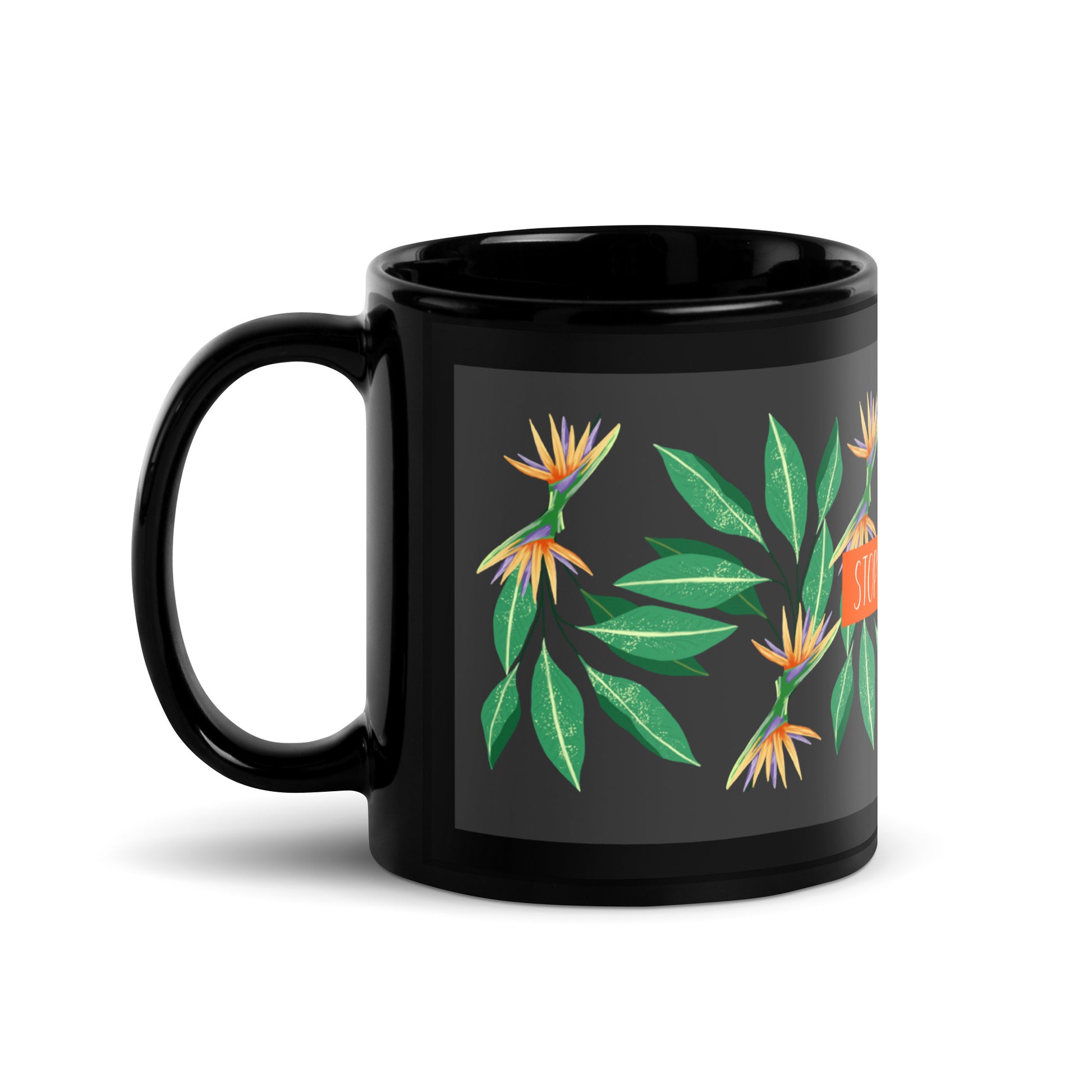 Flower Anthem | Antisemitism | Black Glossy Mug
