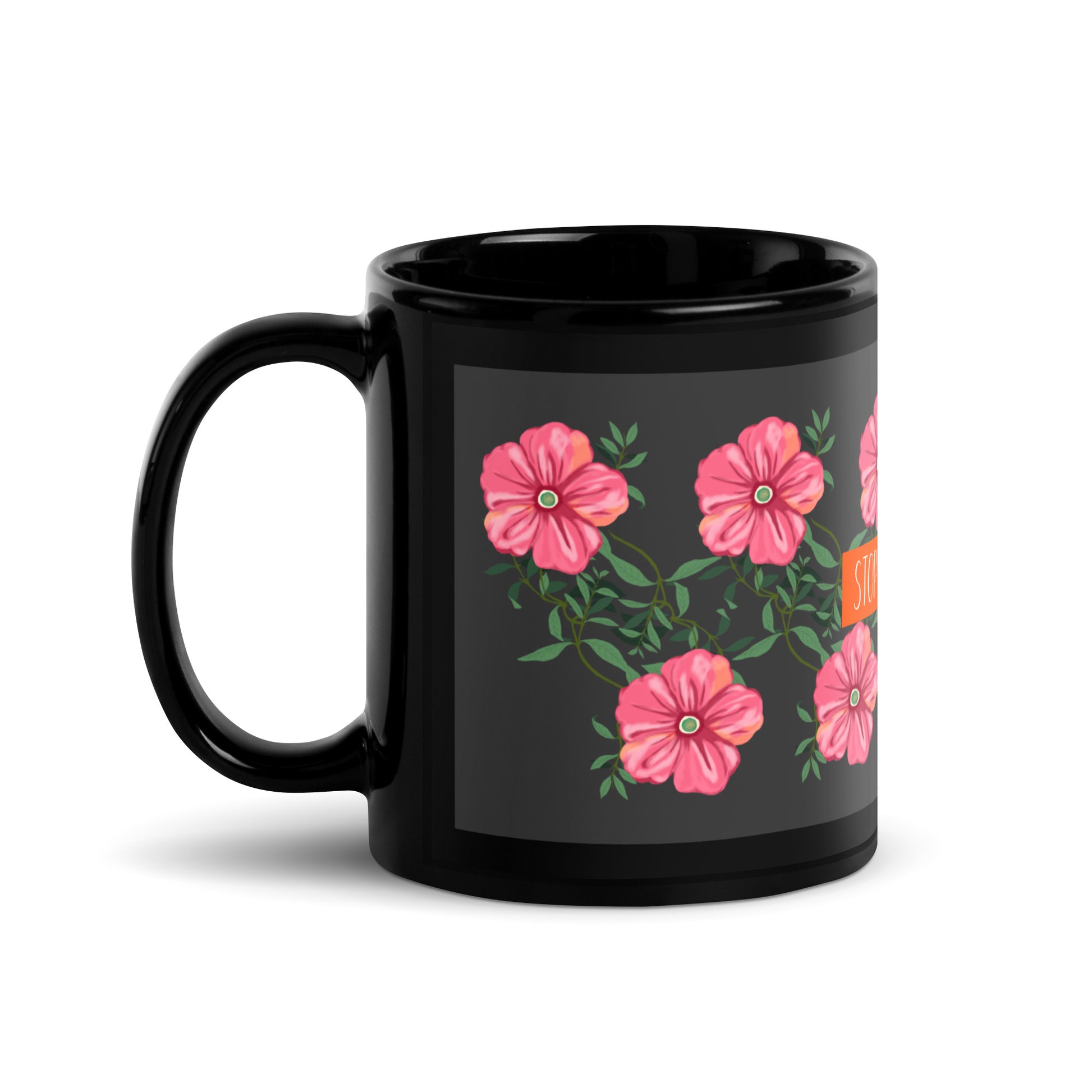 Flower Anthem | Antisemitism | Black Glossy Mug