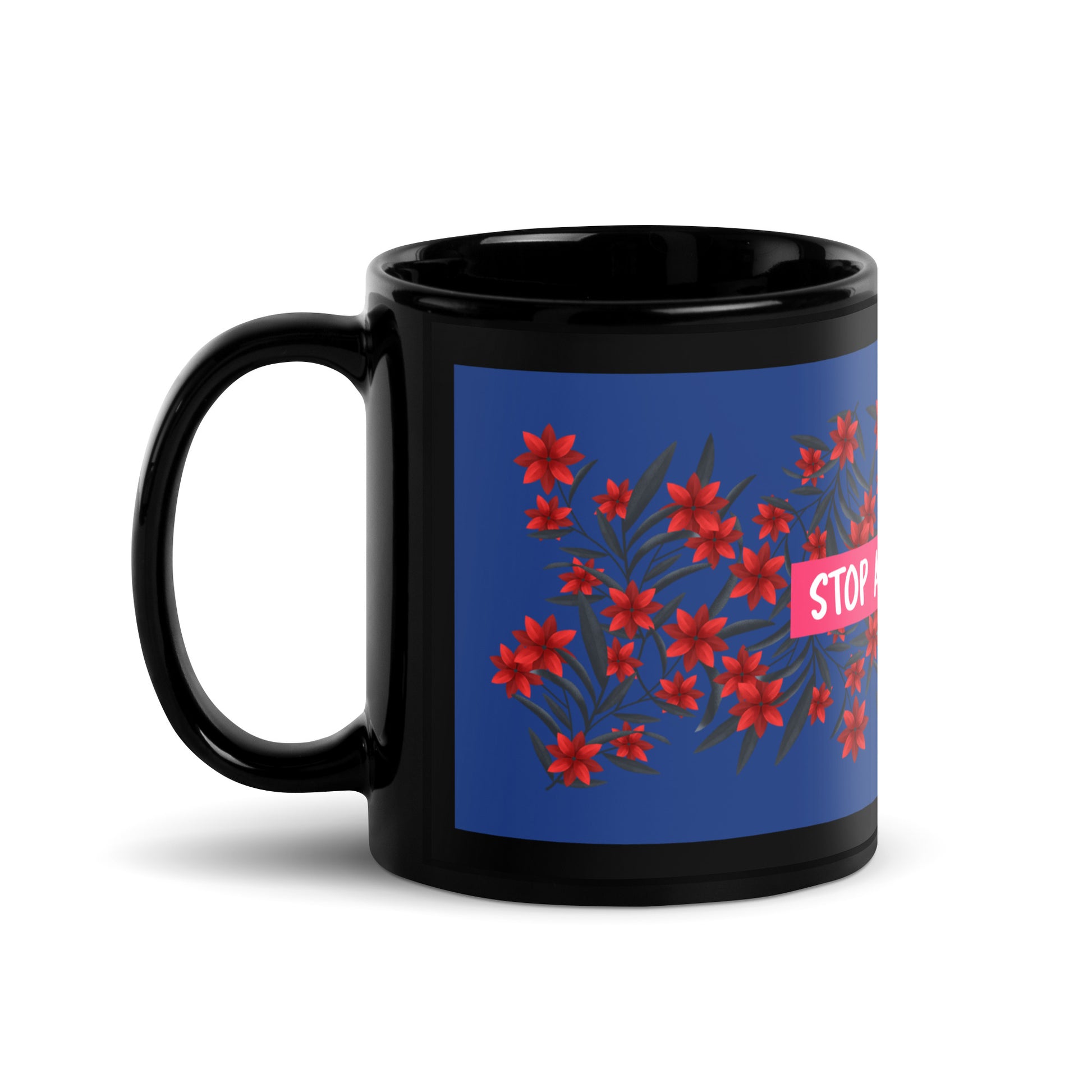 Flower Anthem | Antisemitism | Black Glossy Mug