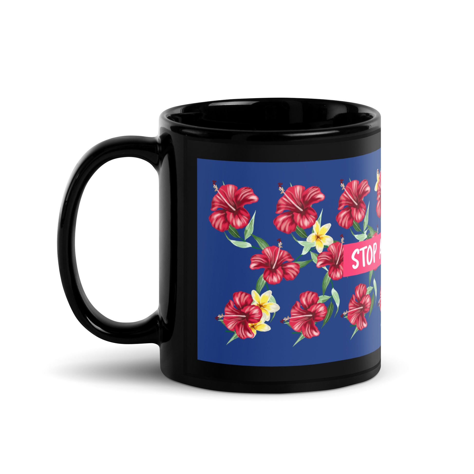 Flower Anthem | Antisemitism | Black Glossy Mug