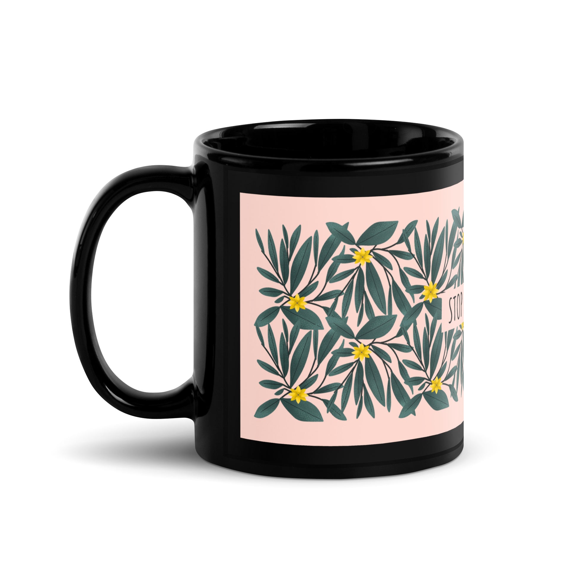 Flower Anthem | Antisemitism | Black Glossy Mug