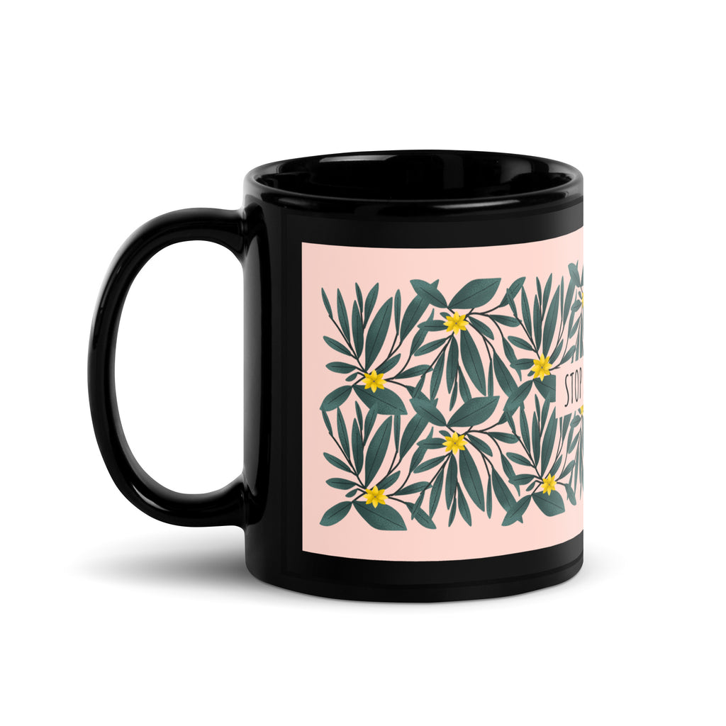Flower Anthem | Antisemitism | Black Glossy Mug