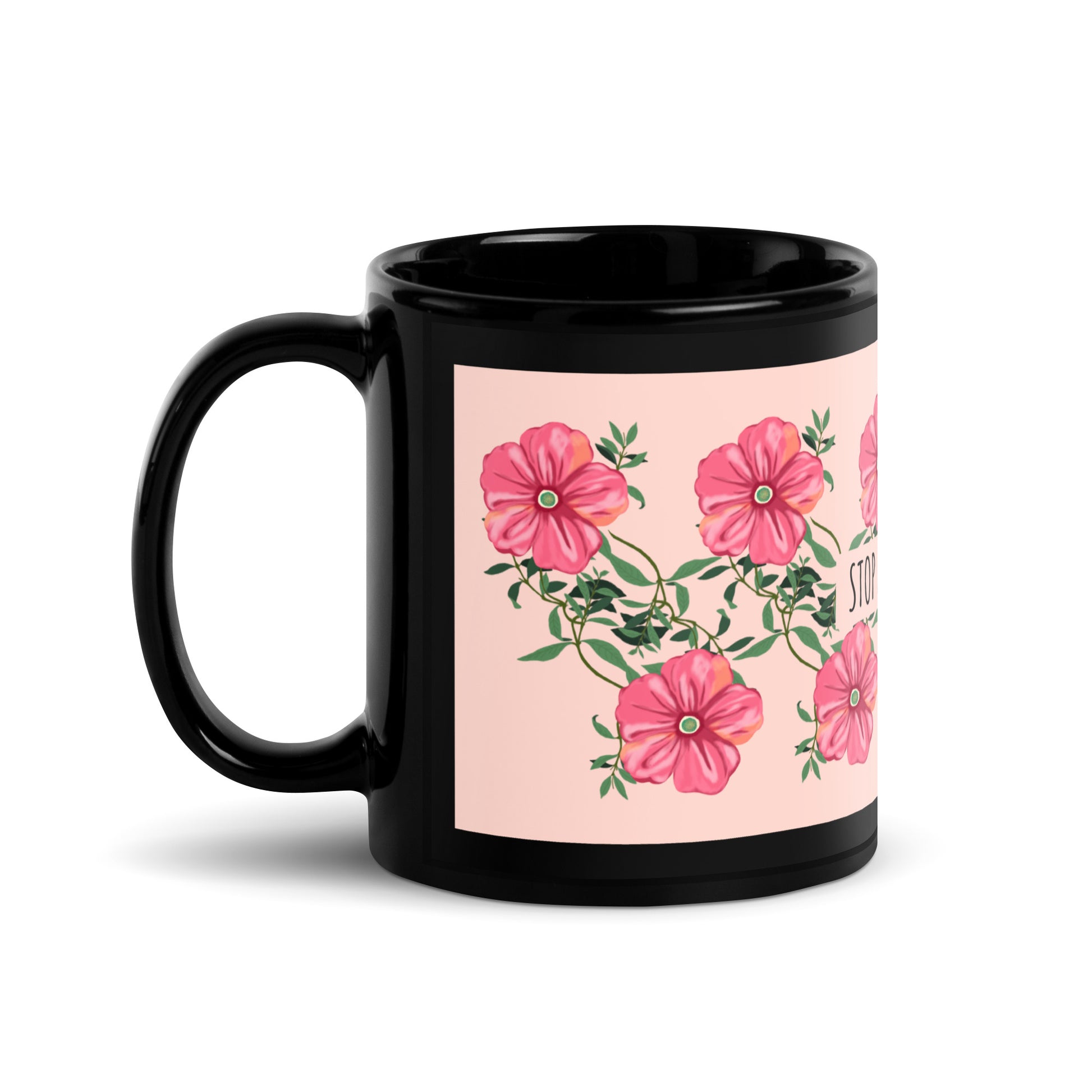 Flower Anthem | Antisemitism | Black Glossy Mug