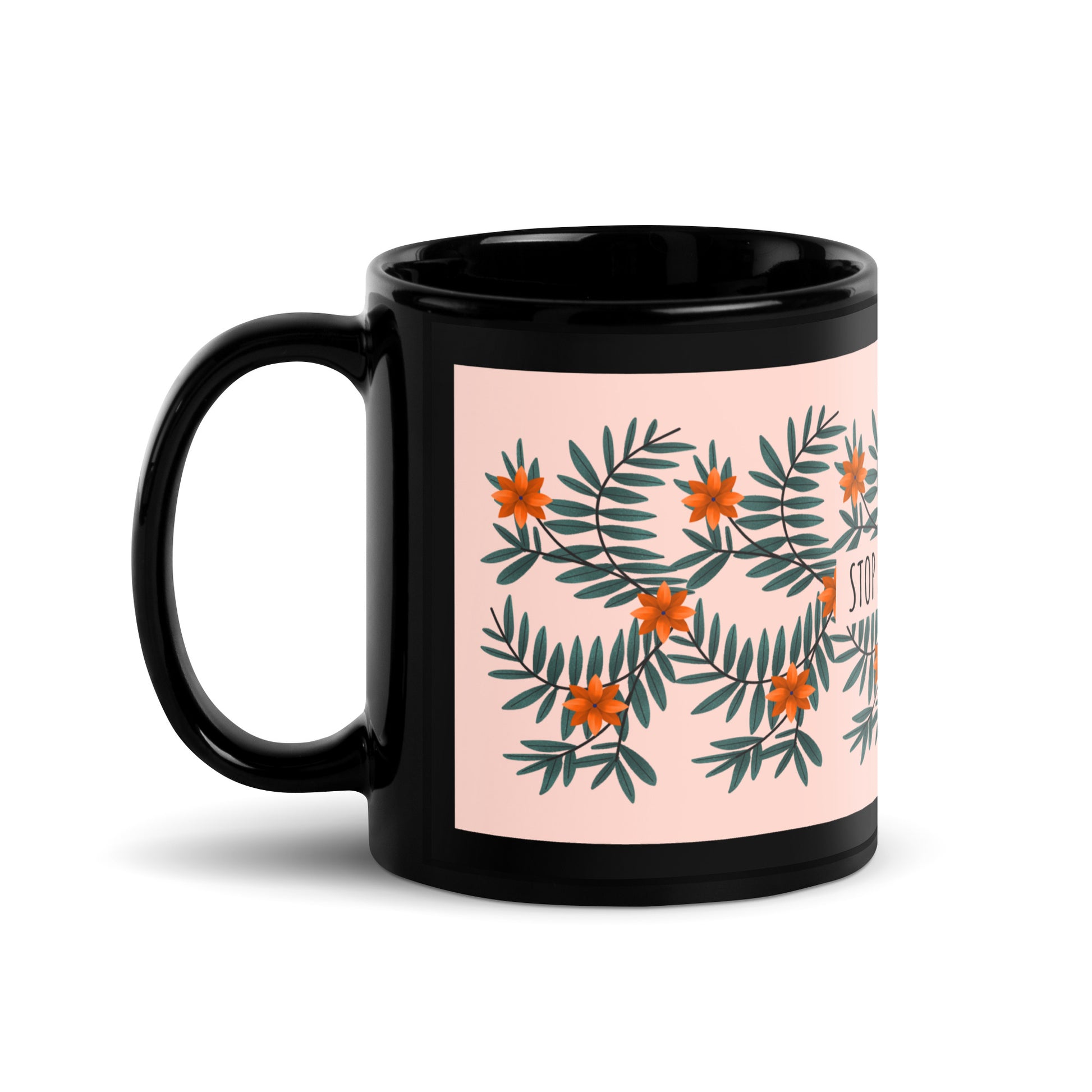 Flower Anthem | Antisemitism | Black Glossy Mug