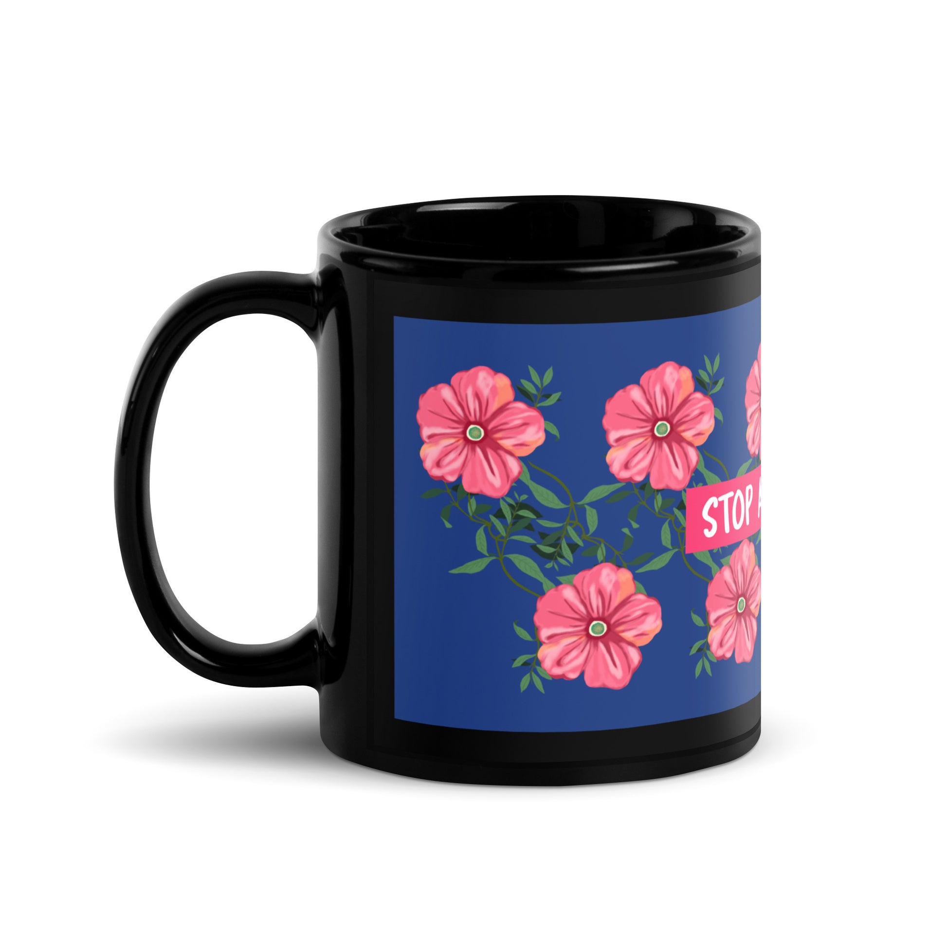 Flower Anthem | Antisemitism | Black Glossy Mug