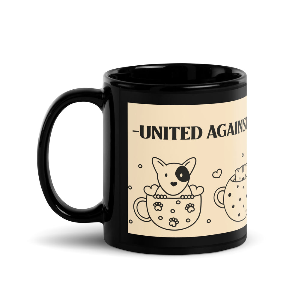 Cute Doodle Pet | Black Glossy Mug
