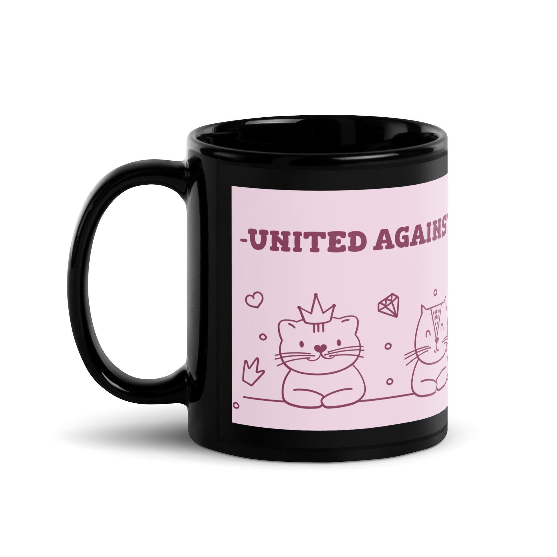 Cute Doodle Pet | Black Glossy Mug